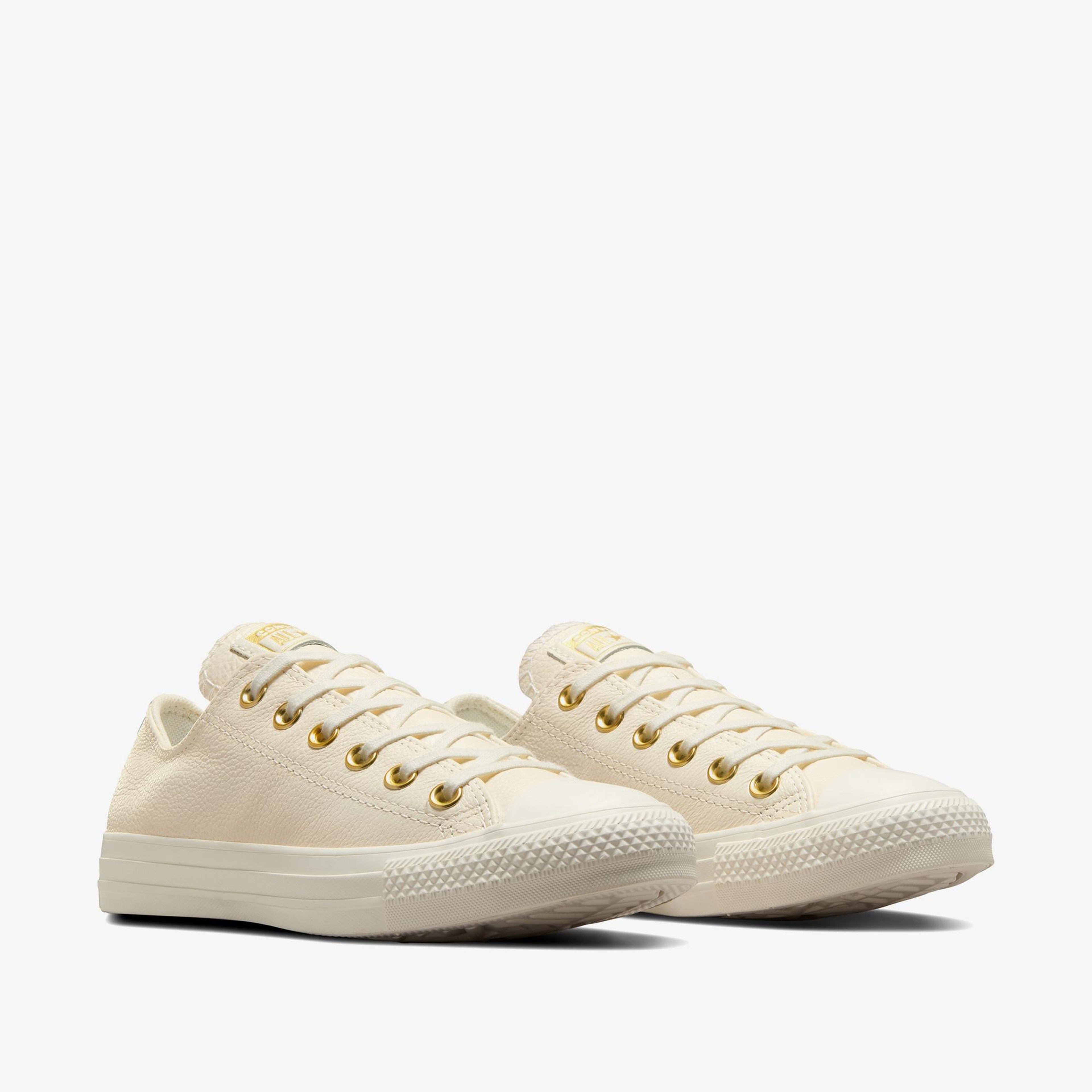Converse Chuck Taylor All Star Kadın Krem Deri Sneaker