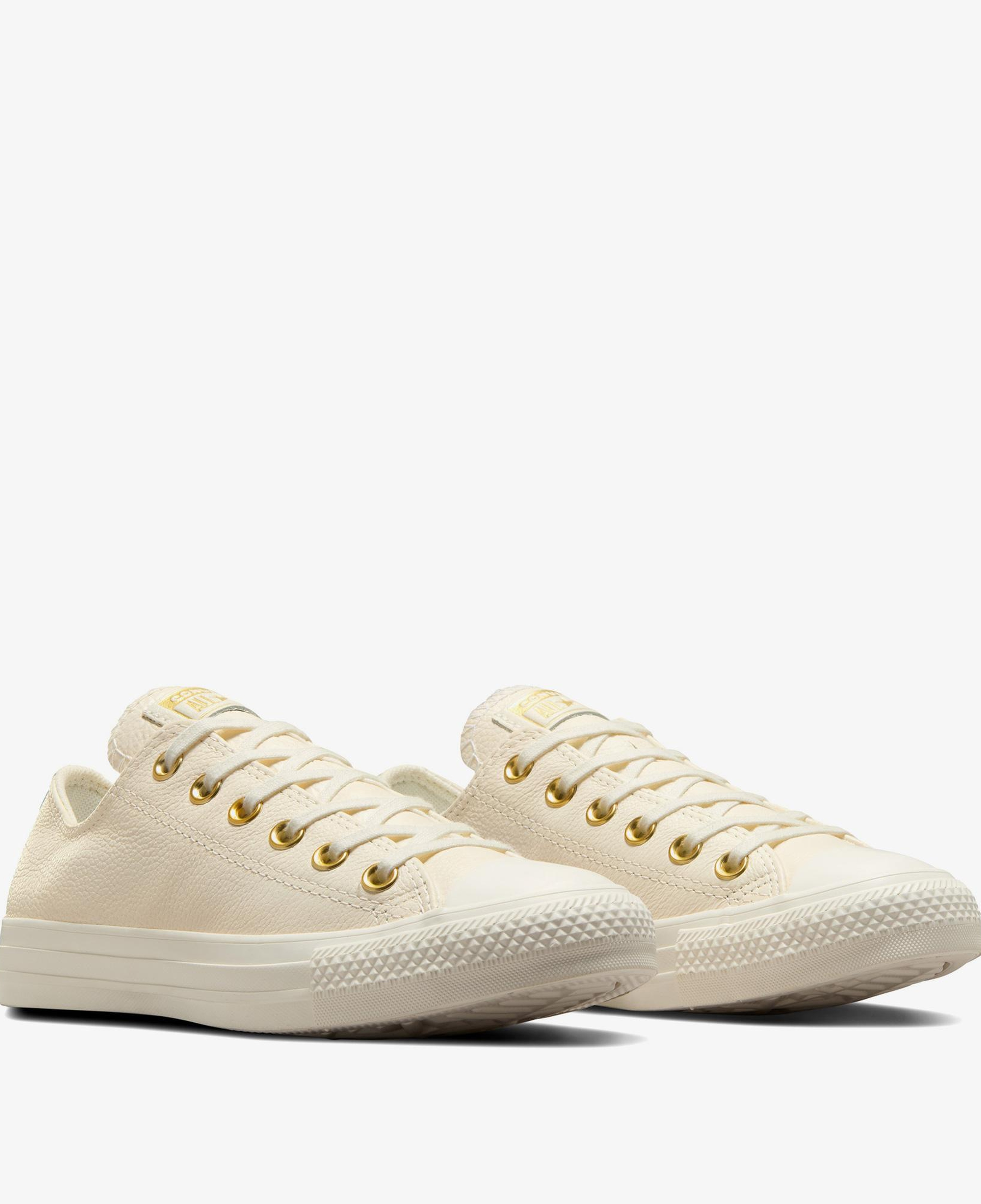 Converse Chuck Taylor All Star Kadın Krem Deri Sneaker