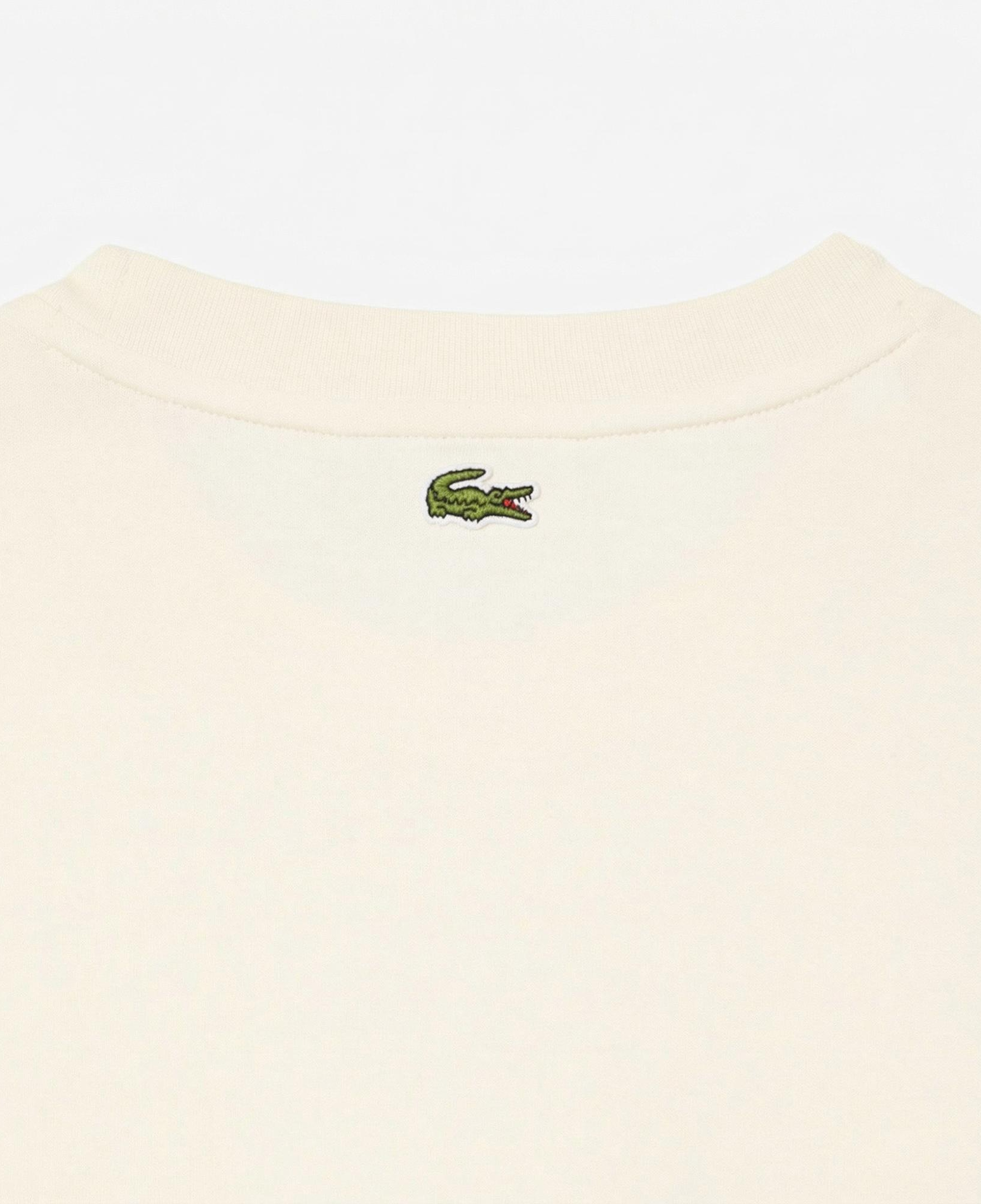 Lacoste Print Cotton Kadın Bej T-Shirt