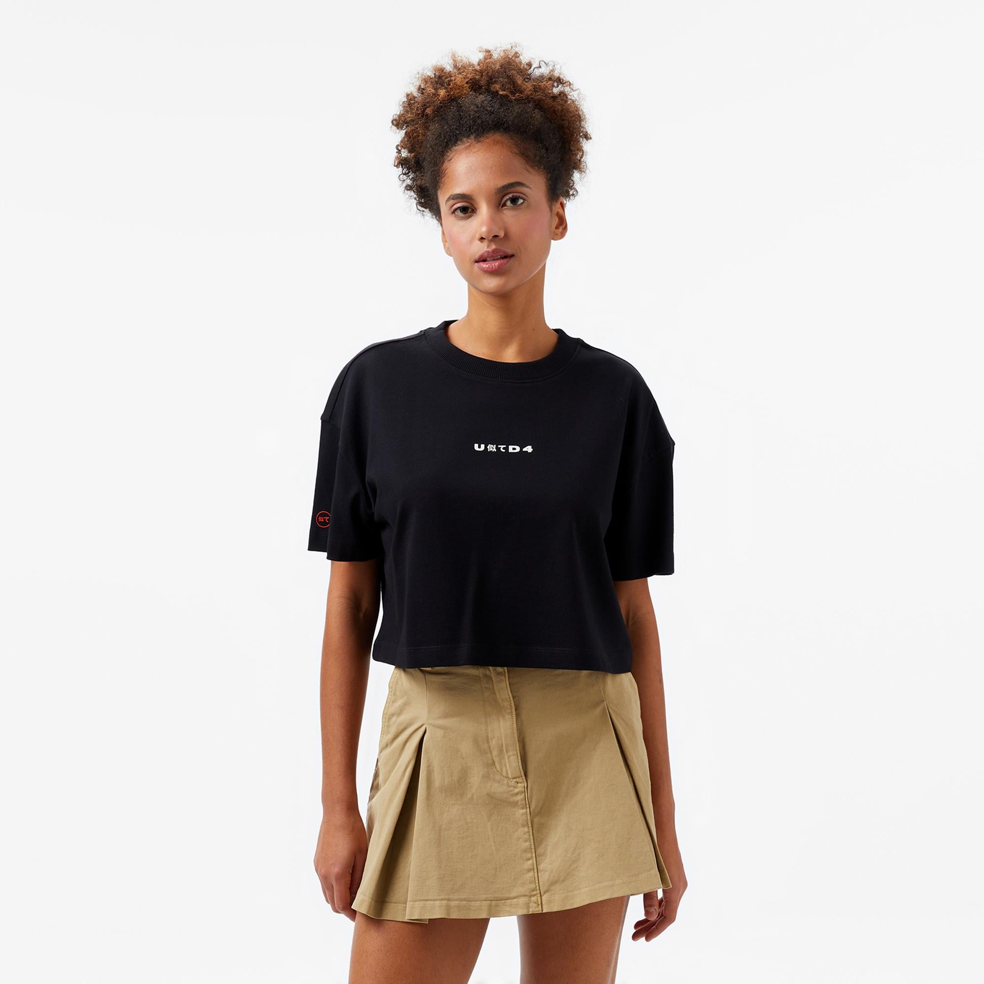 UNITED4 Kadın Siyah T-Shirt