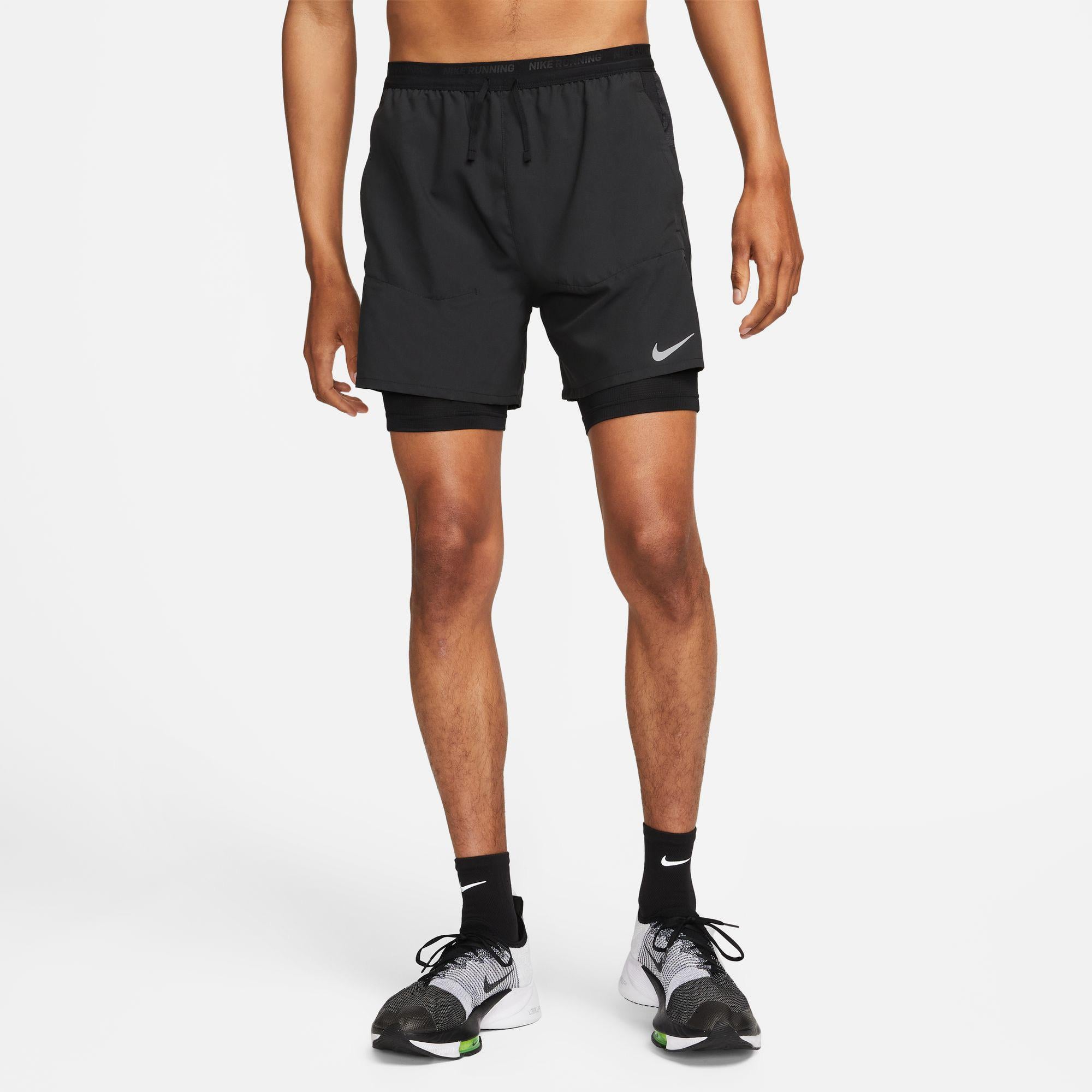 Nike Dri-Fit Stride 13 cm Hybrid Erkek Siyah Şort