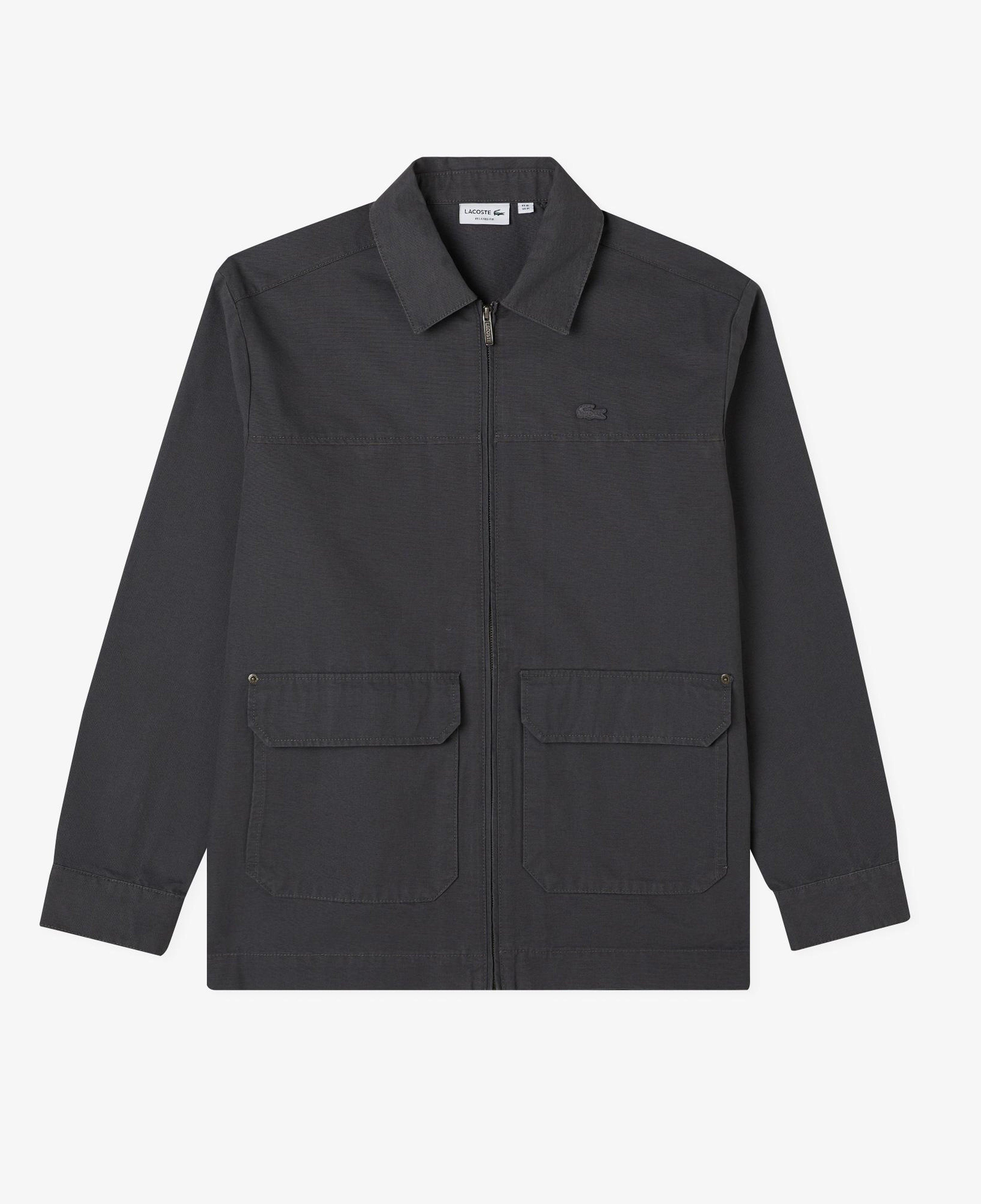 Lacoste Erkek Relaxed Fit Fermuarlı Koyu Gri Ceket