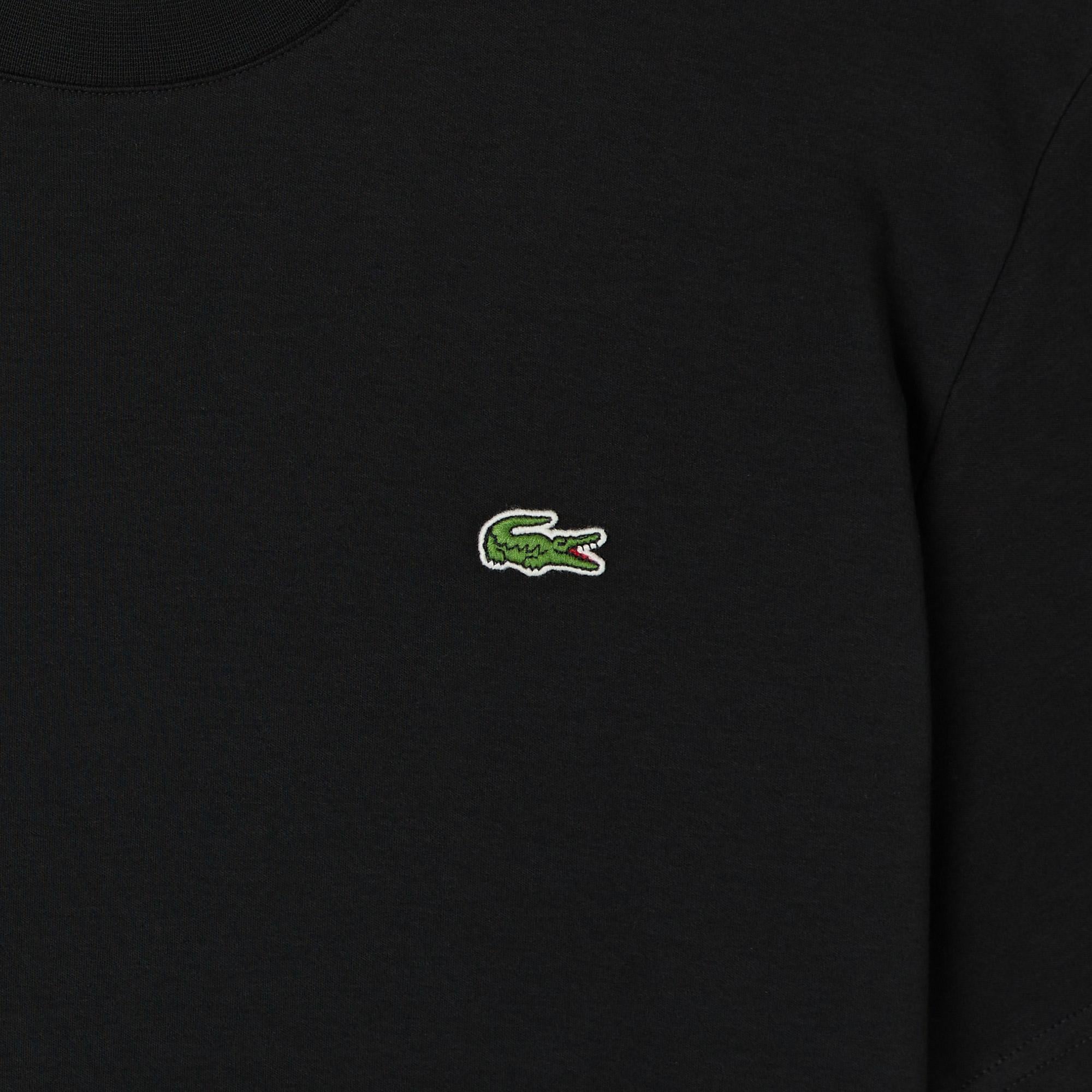 Unisex Relaxed Fit Bisiklet Yaka Organik Pamuk Siyah T-Shirt