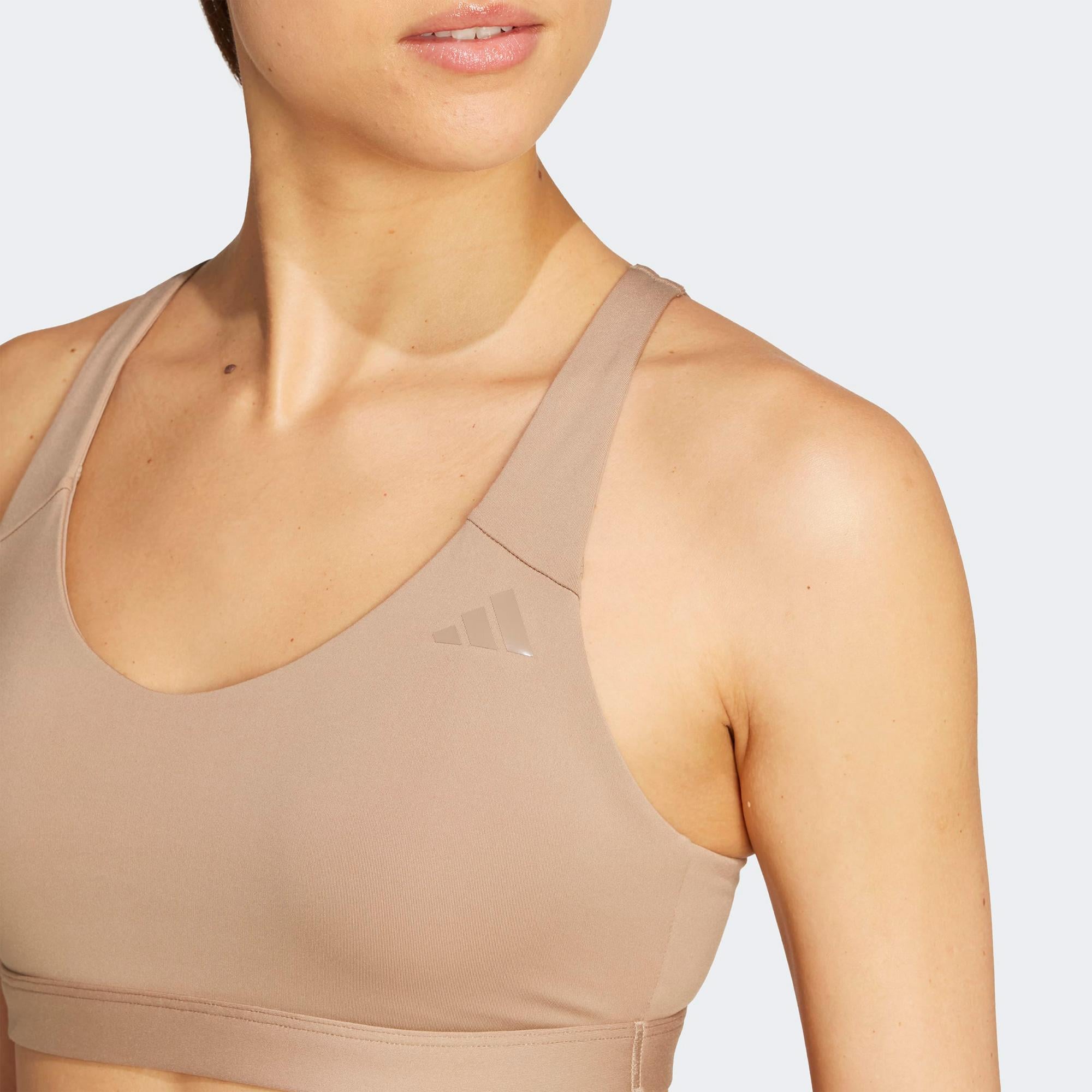 adidas All Me Essentials Orta Destekli Kadın Kahverengi Antrenman Bra
