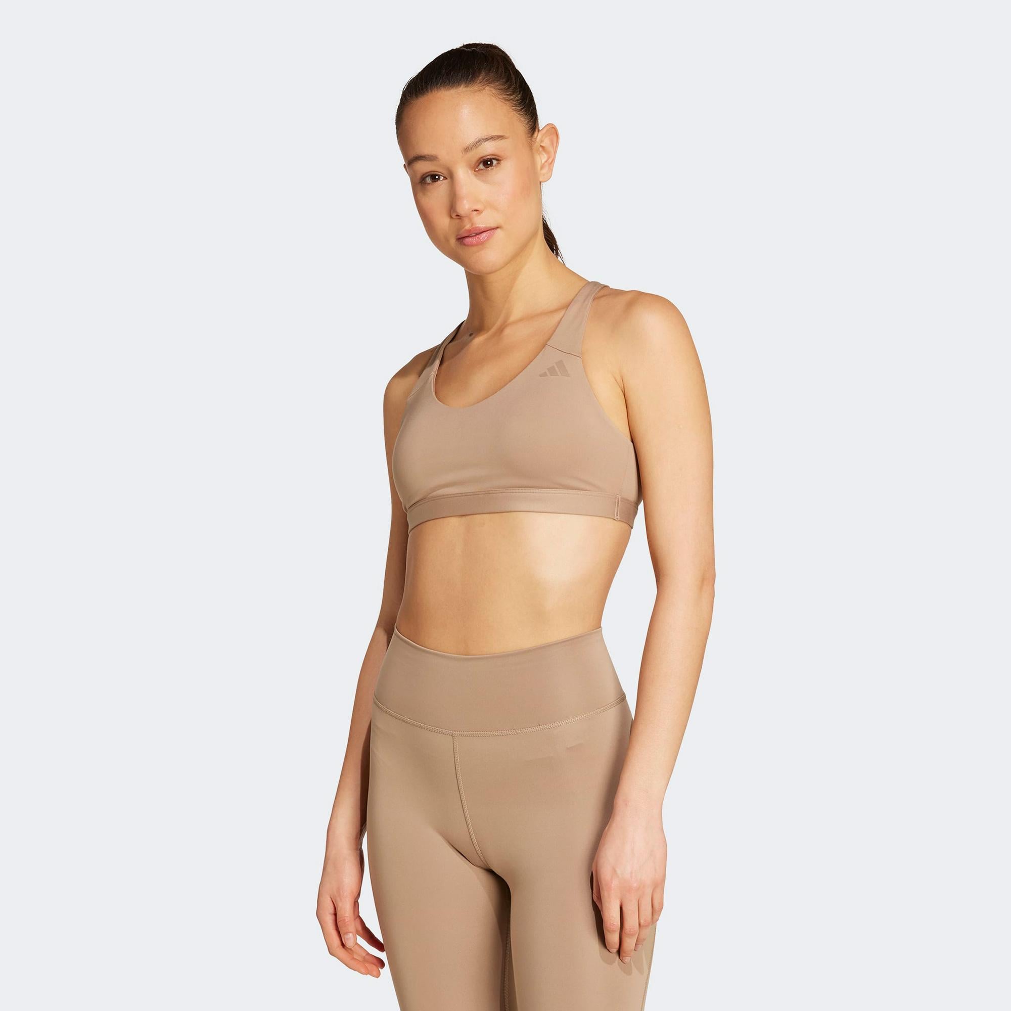 adidas All Me Essentials Orta Destekli Kadın Kahverengi Antrenman Bra