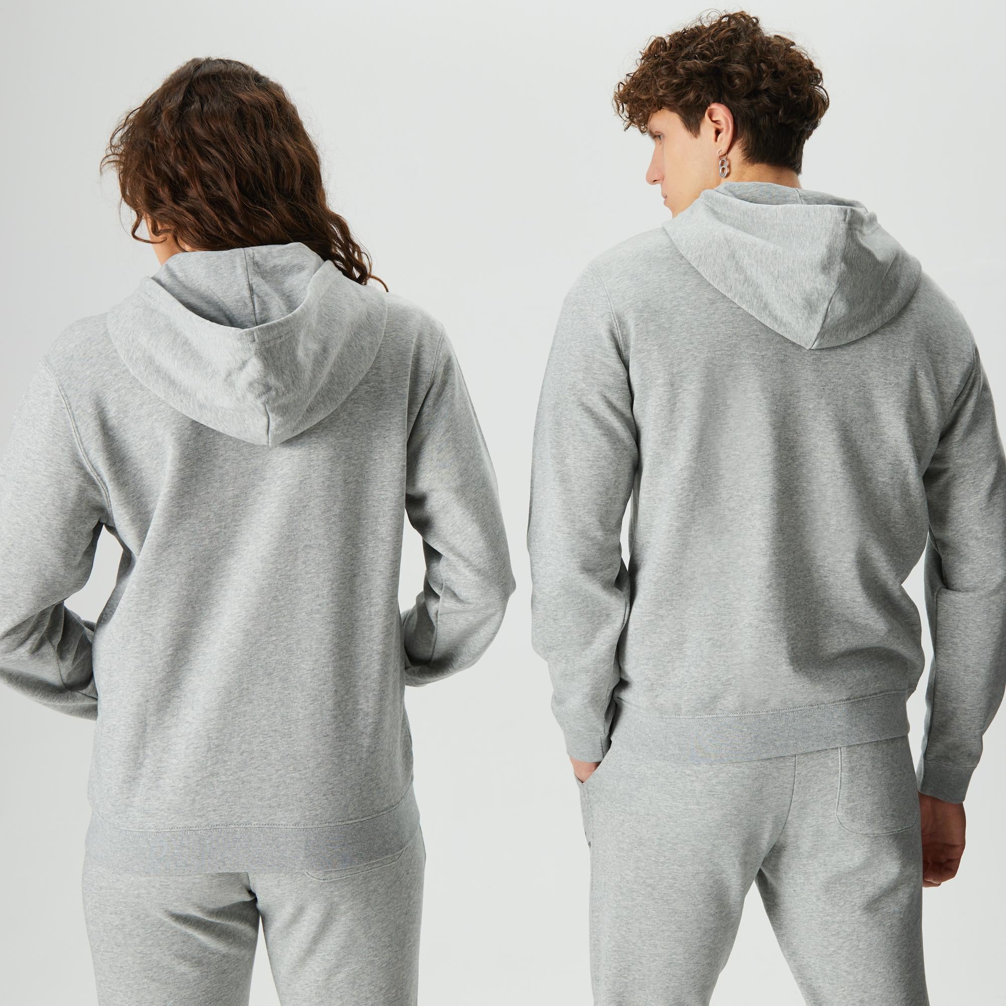Converse Go-To Embroidered Star Chevron Standard Fit Full-Zip Unisex Gri Kapüşonlu Eşofman Üstü