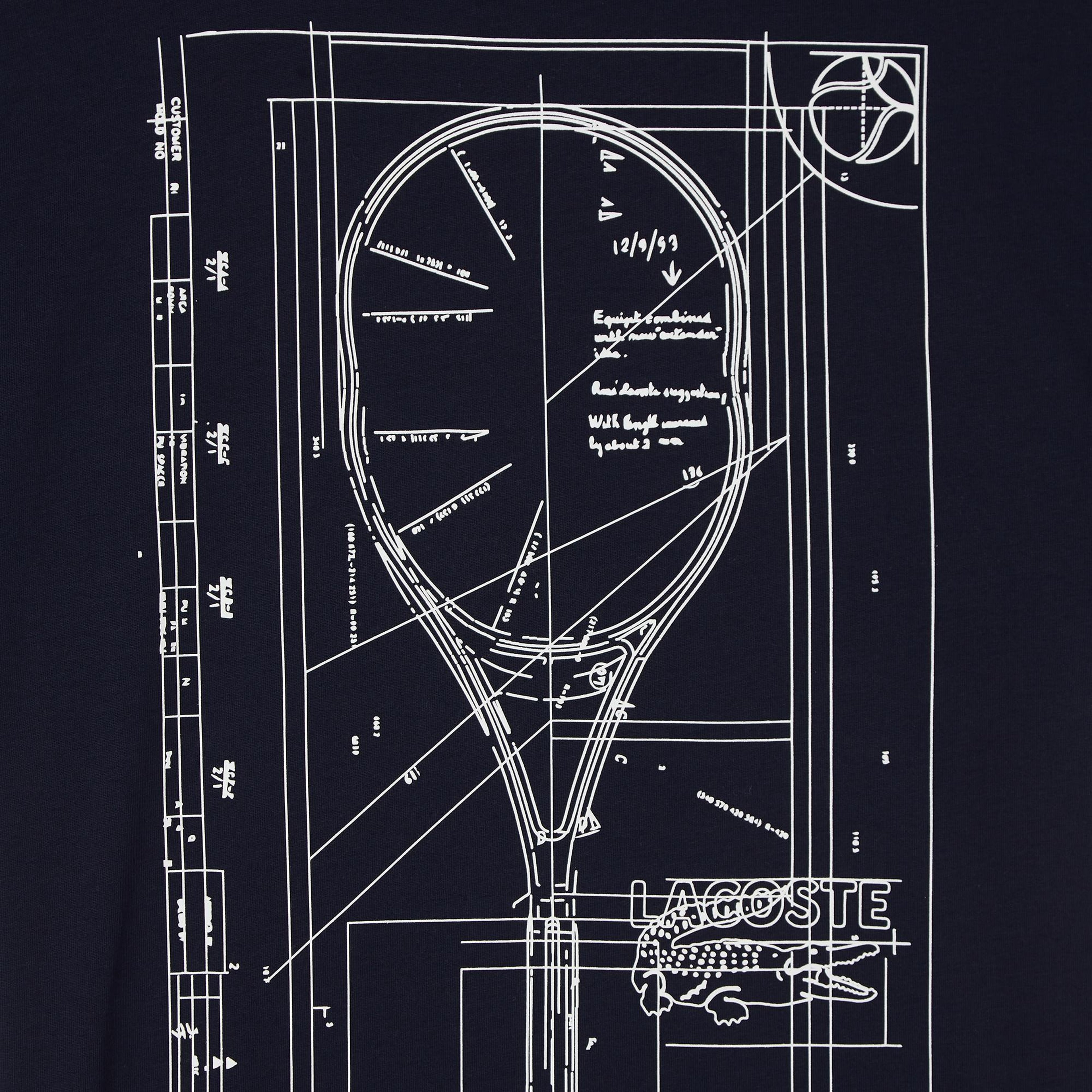 Lacoste x Rolex Paris Unisex Regular Fit Bisiklet Yaka Lacivert T-Shirt