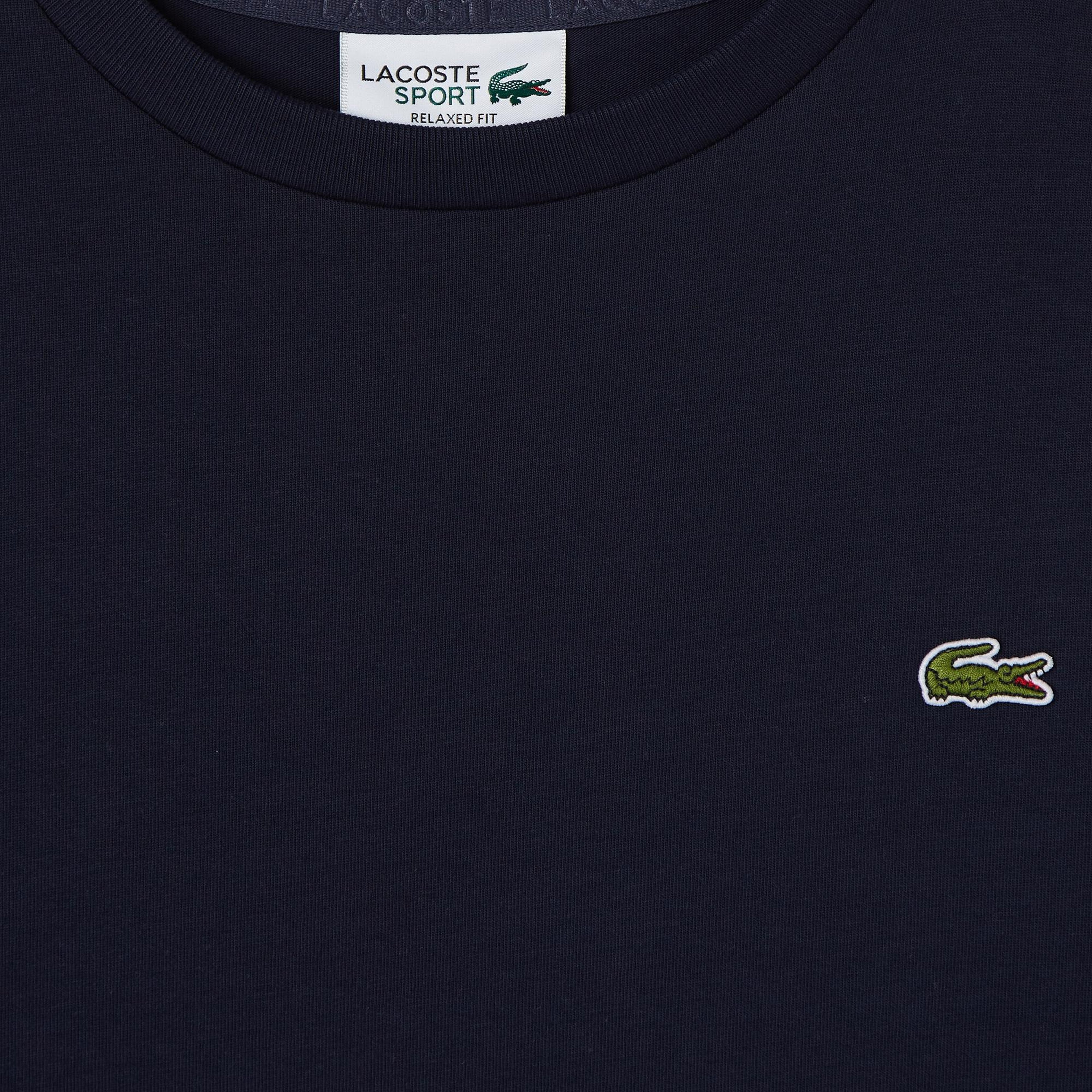Lacoste x Rolex Paris Unisex Regular Fit Bisiklet Yaka Lacivert T-Shirt