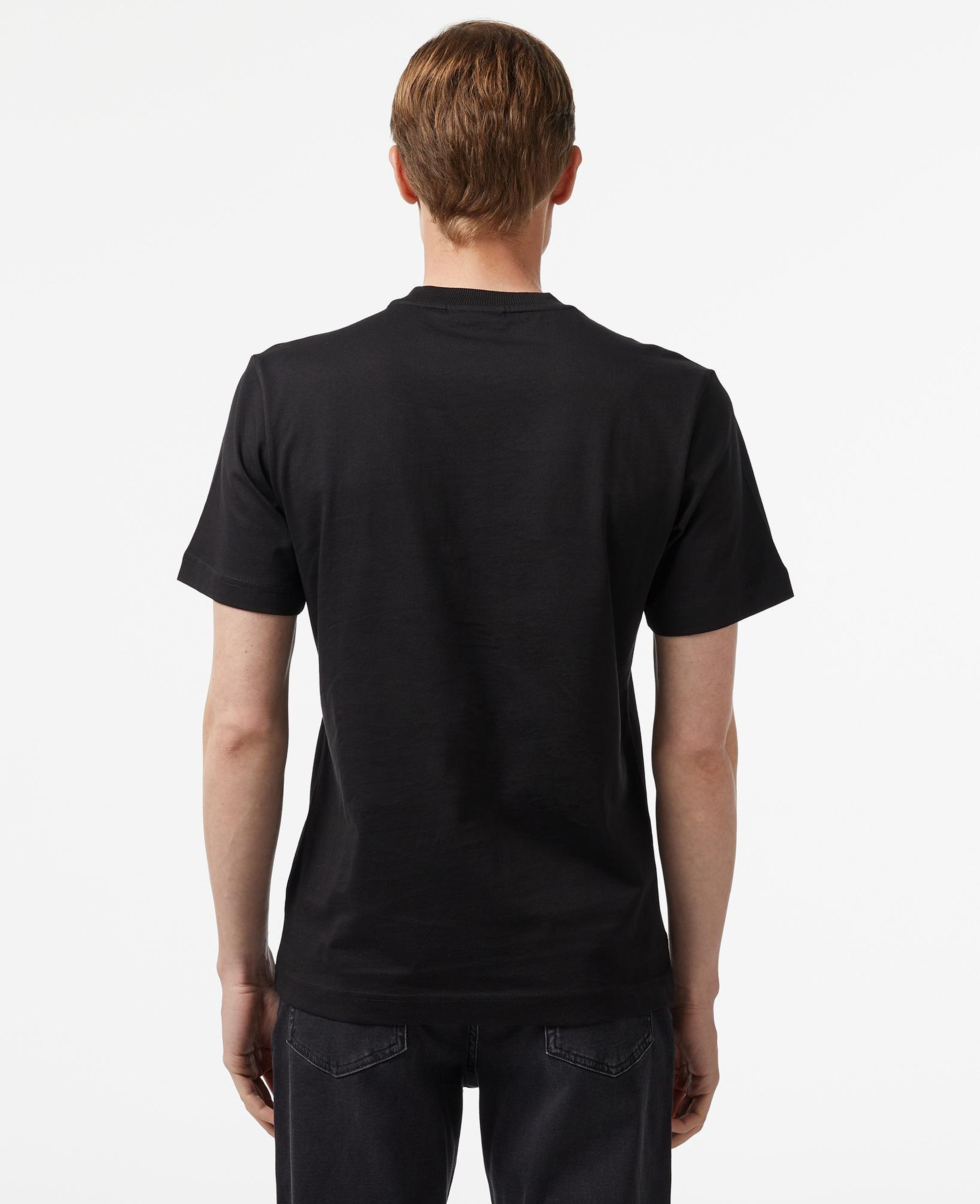 Erkek Regular Fit Bisiklet Yaka Baskılı Siyah Modal Karışımlı T-Shirt