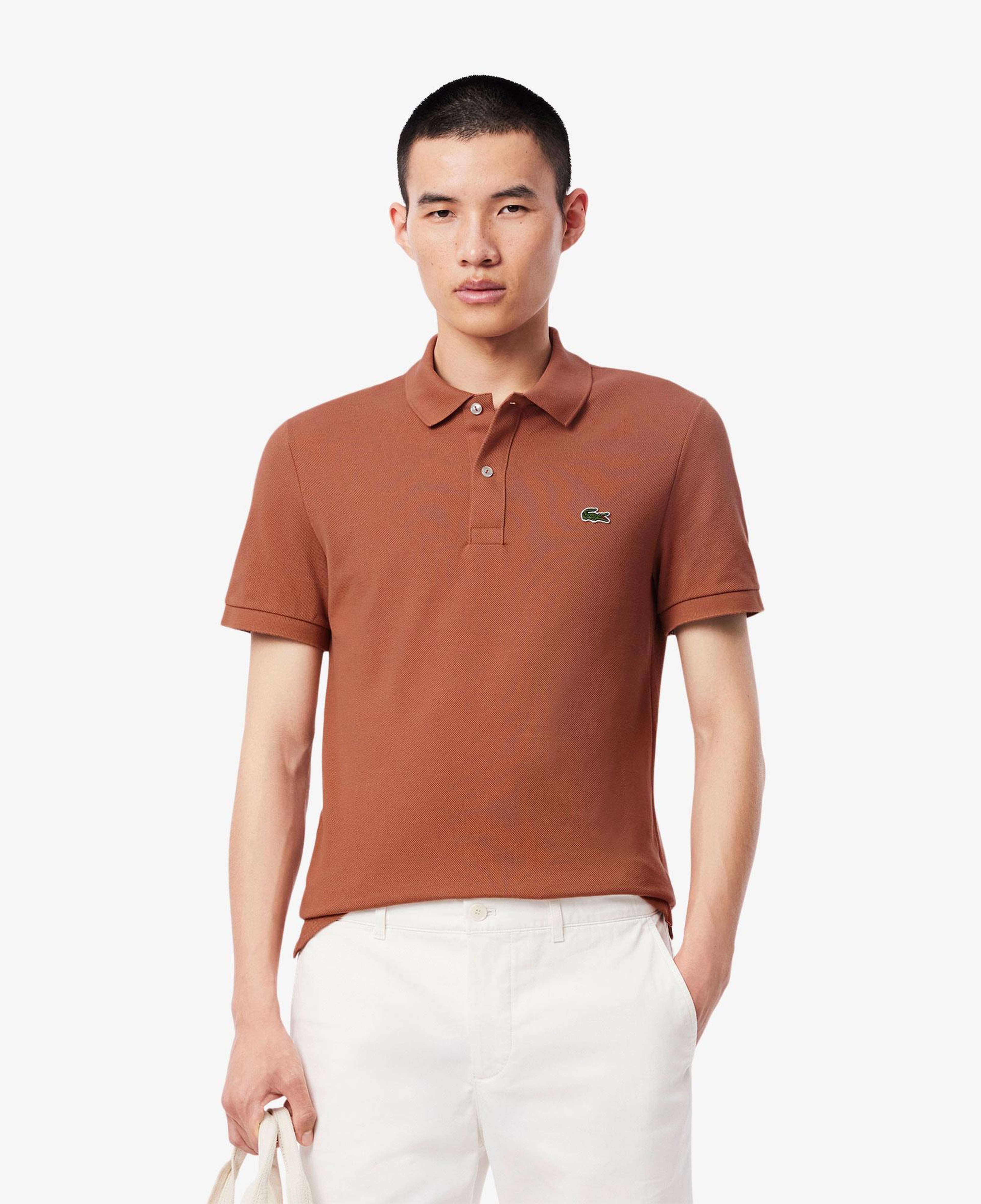 L.12.12 Erkek Slim Fit Kahverengi Polo