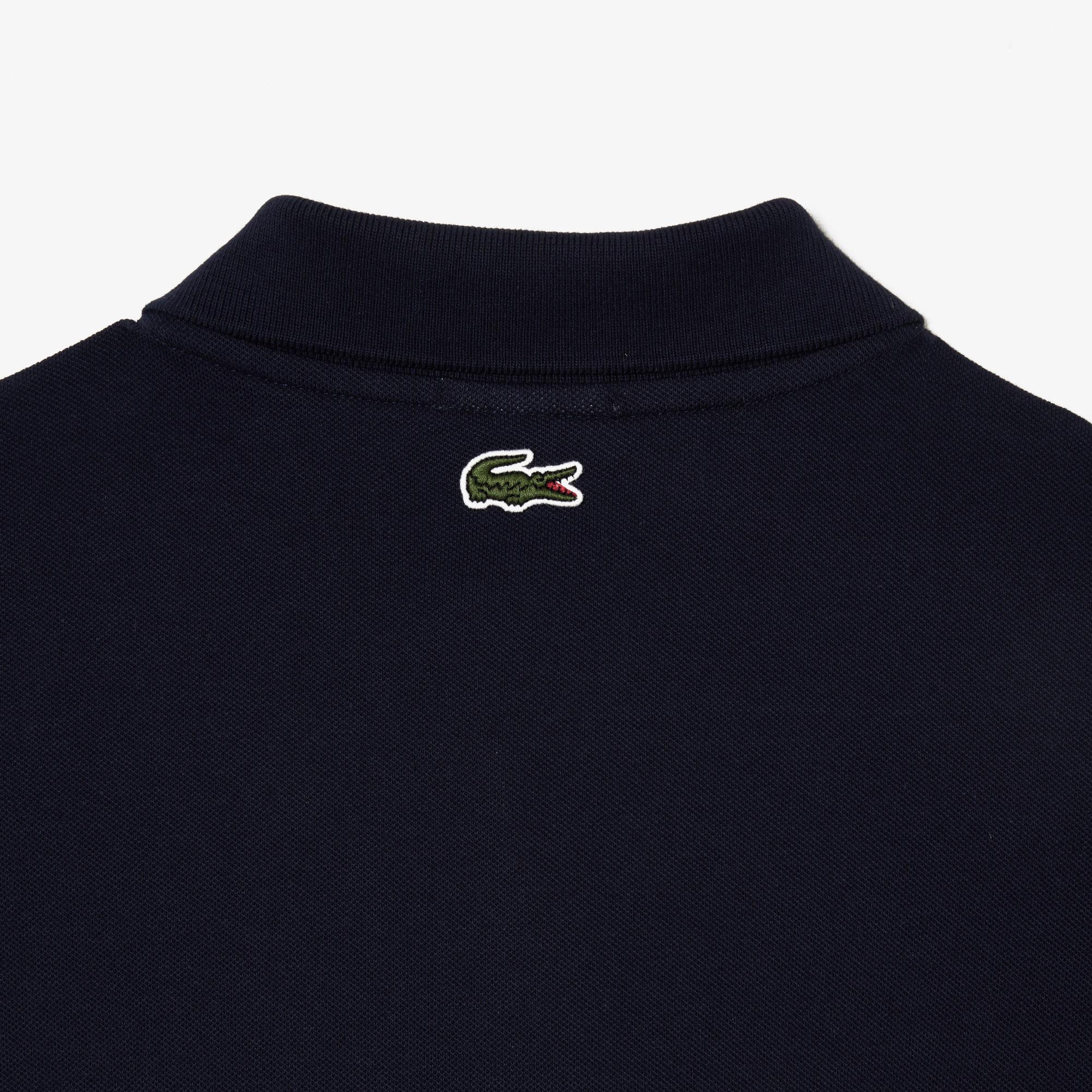 Unisex Regular Fit Baskılı Lacivert Polo