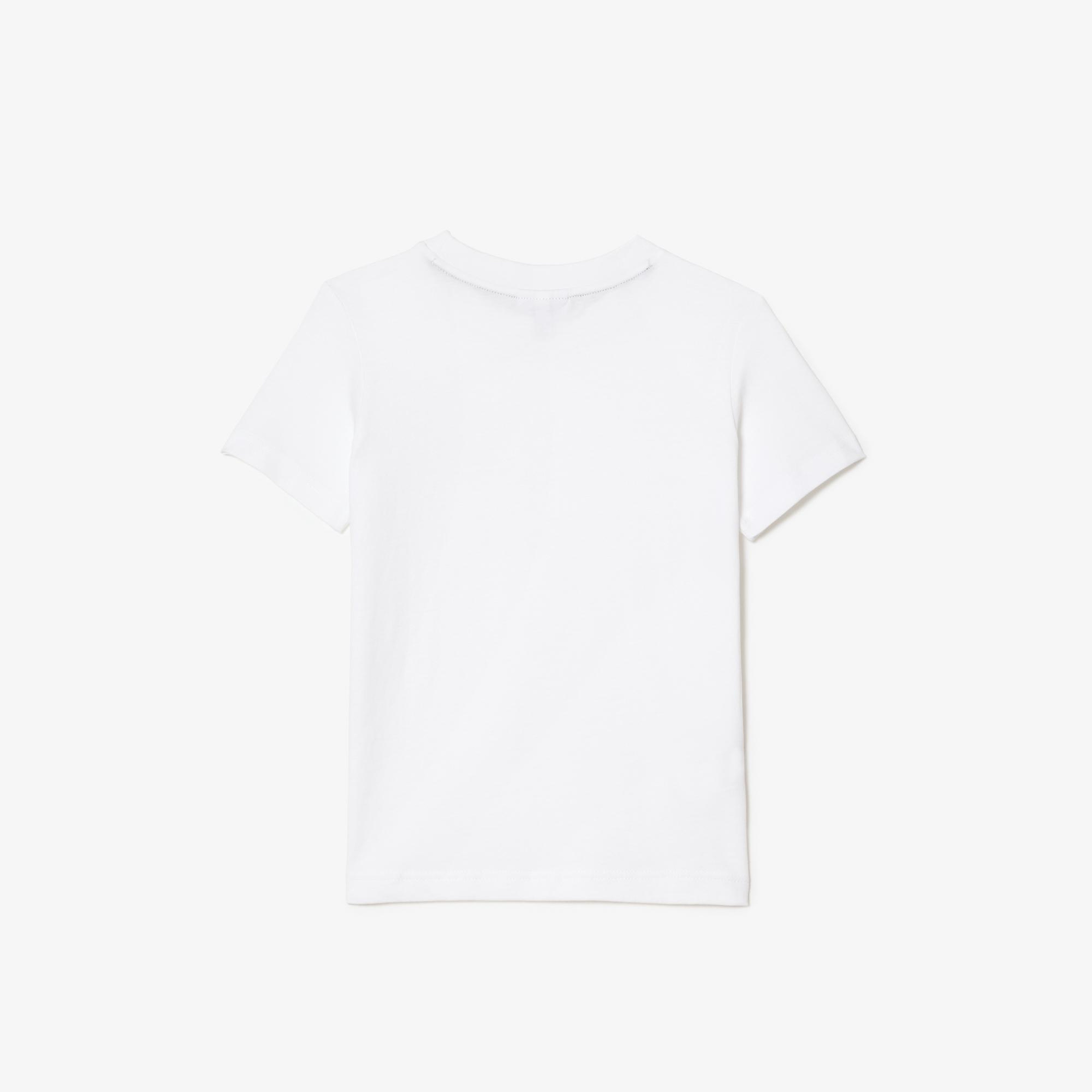 Çocuk Bisiklet Yaka Beyaz T-Shirt