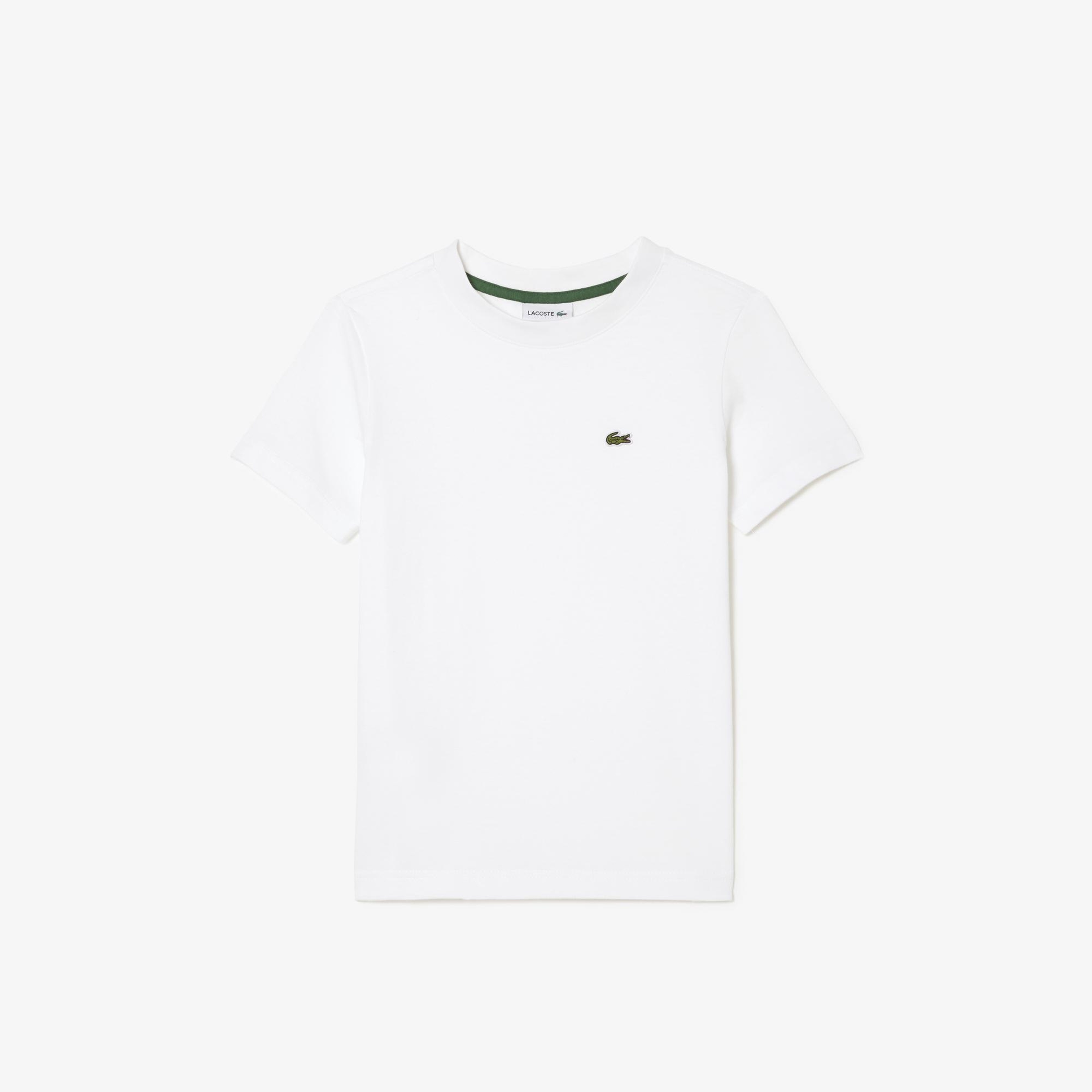 Çocuk Bisiklet Yaka Beyaz T-Shirt