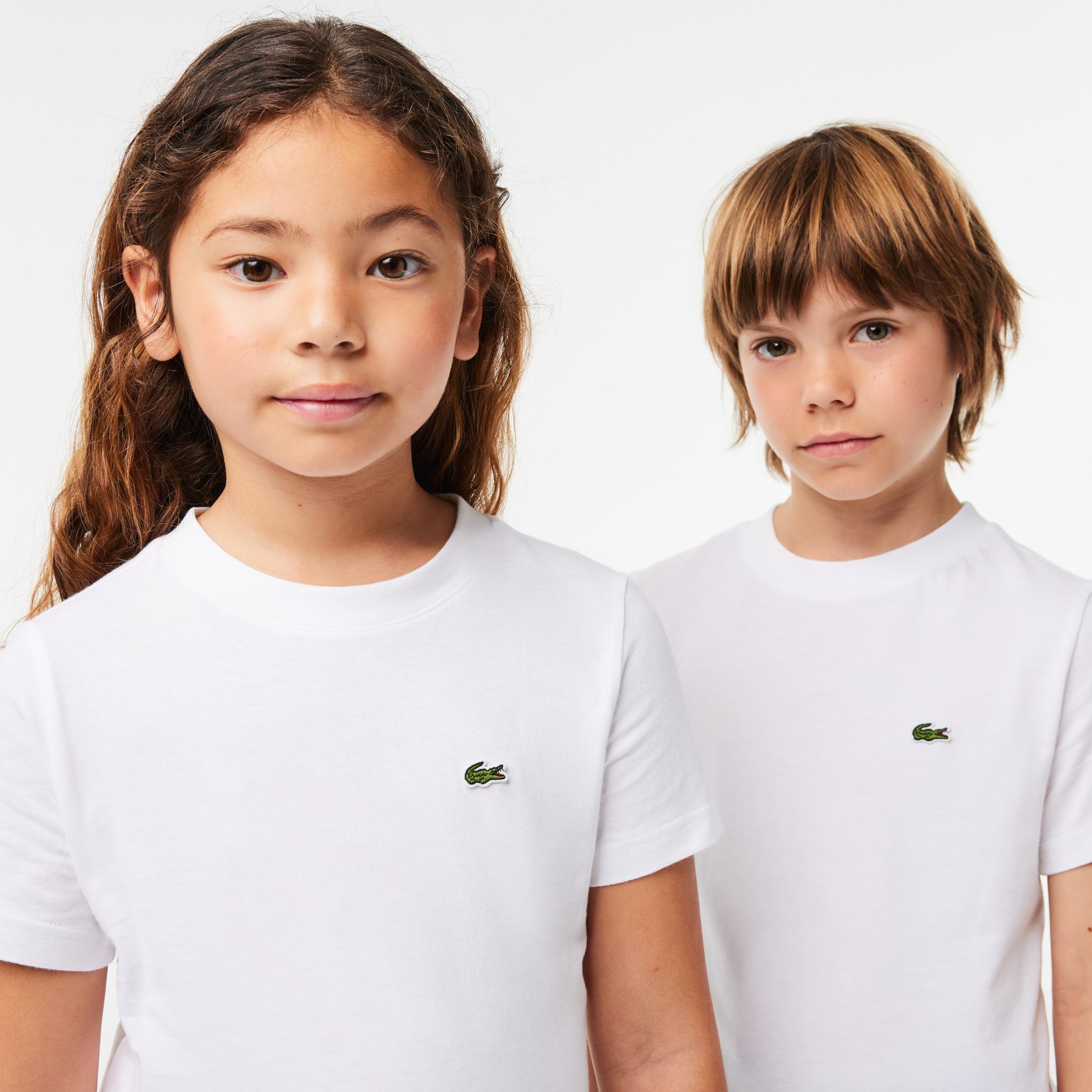 Çocuk Bisiklet Yaka Beyaz T-Shirt
