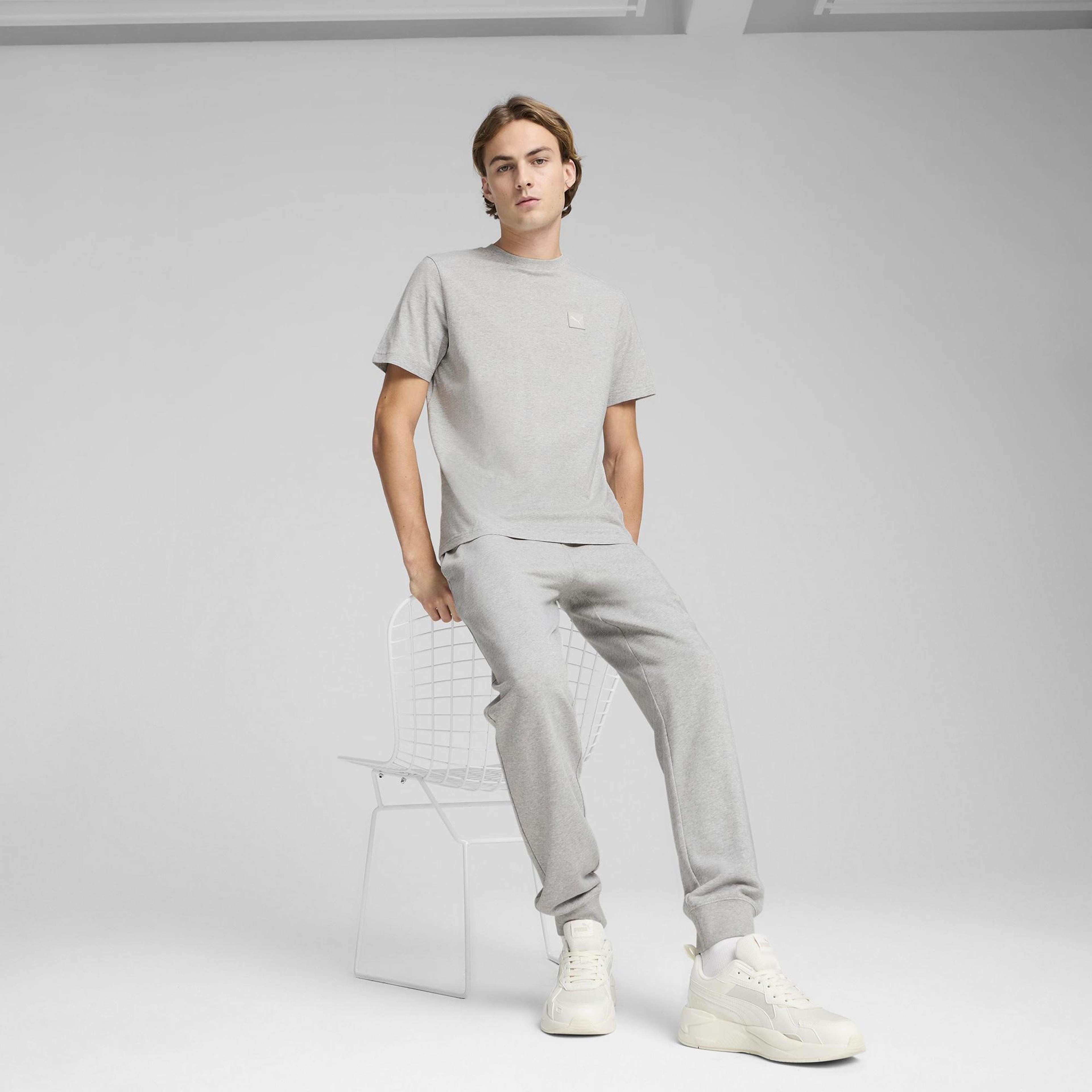 Puma Ess Elevated Erkek Gri T-Shirt