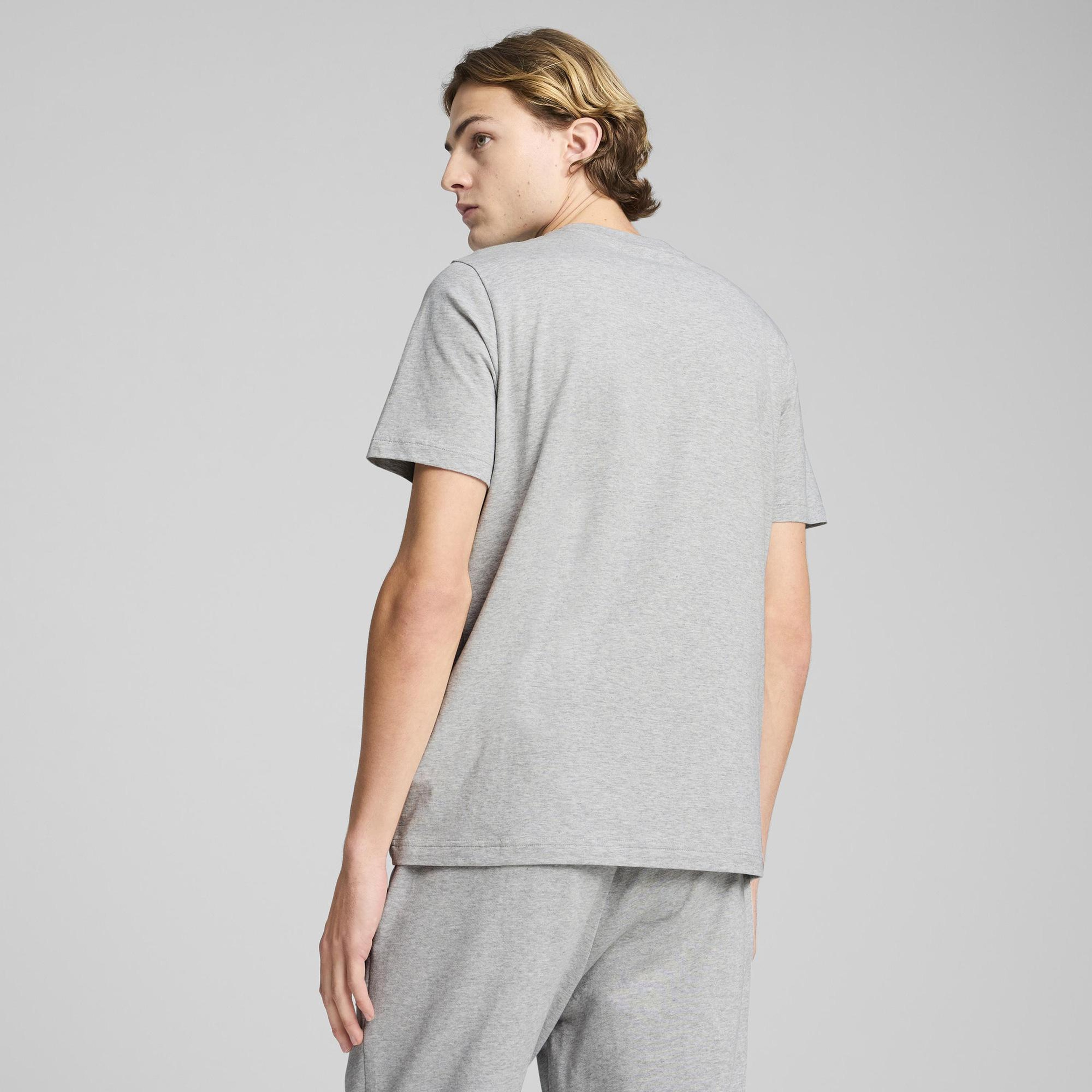 Puma Ess Elevated Erkek Gri T-Shirt