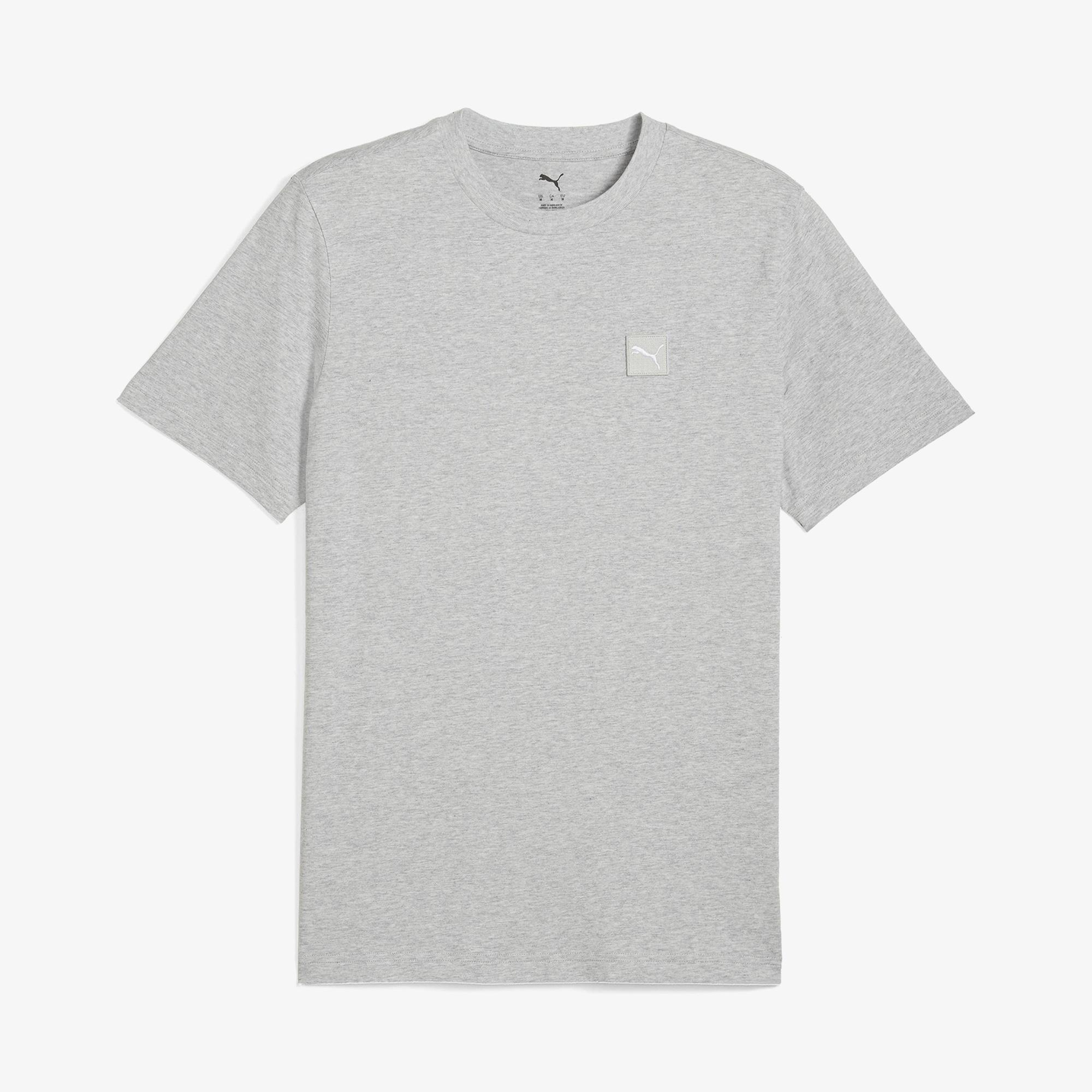 Puma Ess Elevated Erkek Gri T-Shirt