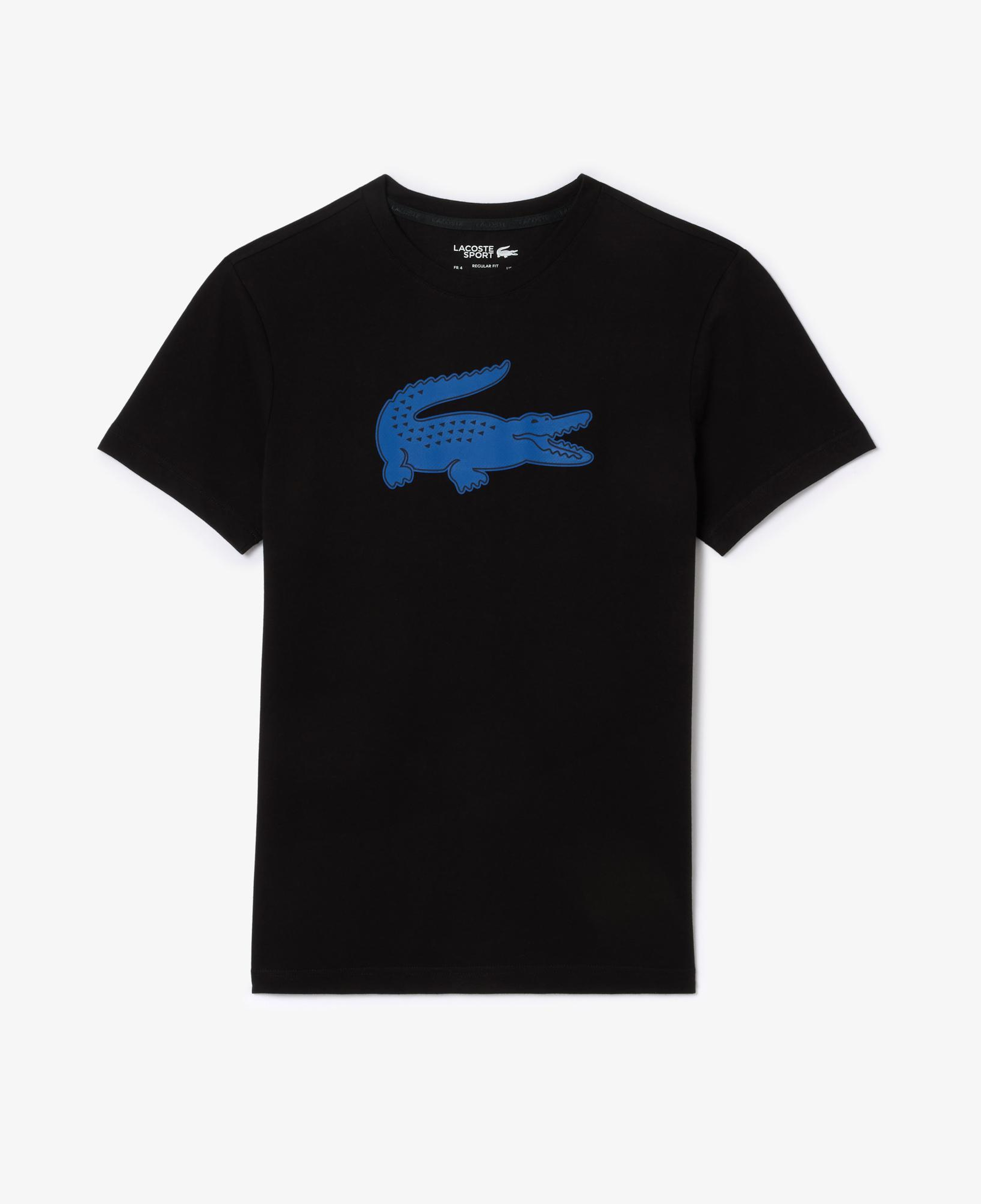 Erkek Regular Fit Bisiklet Yaka Baskılı Siyah T-Shirt