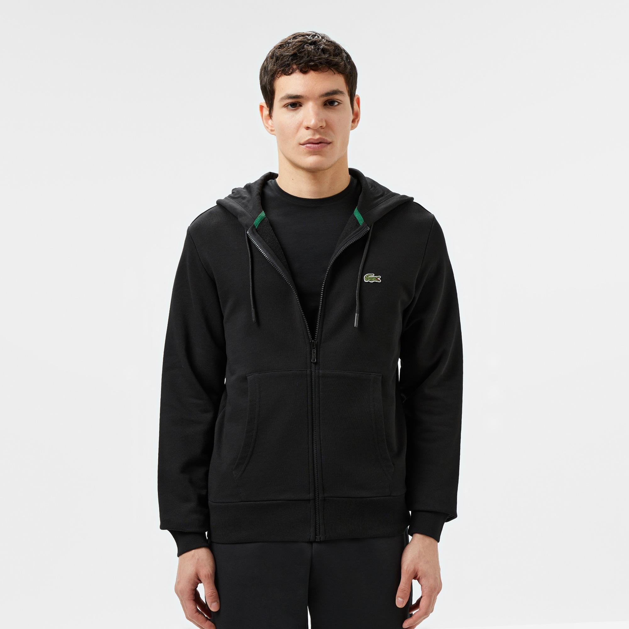 Erkek Classic Fit Kapüşonlu Siyah Sweatshirt