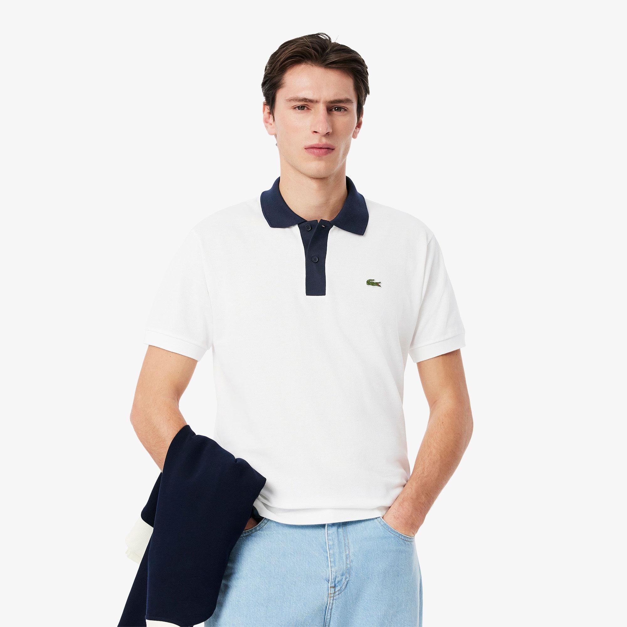 L.12.12 Erkek Classic Fit Beyaz Polo