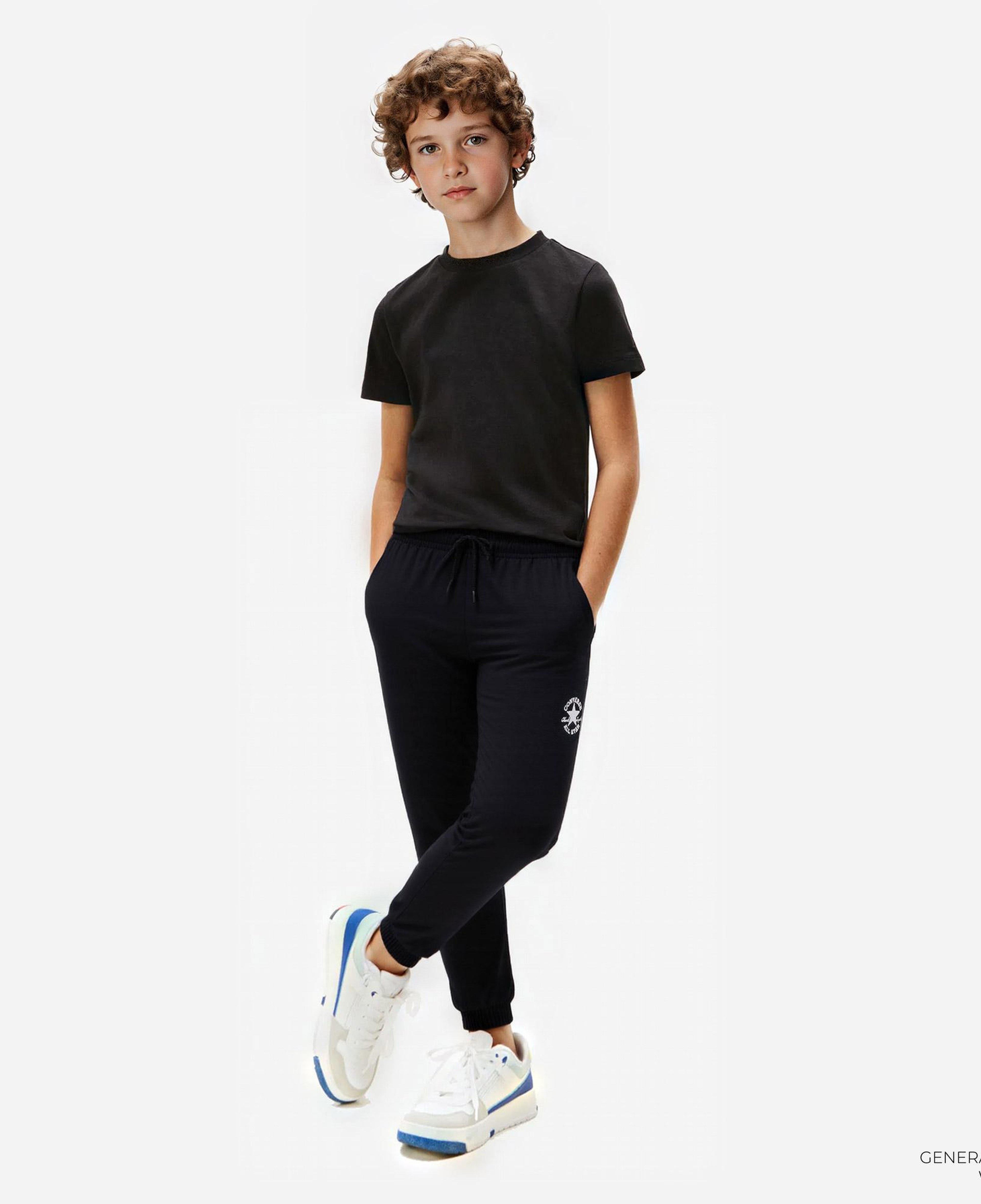 Converse Lastikli Paça Çocuk Siyah Eşofman Altı
