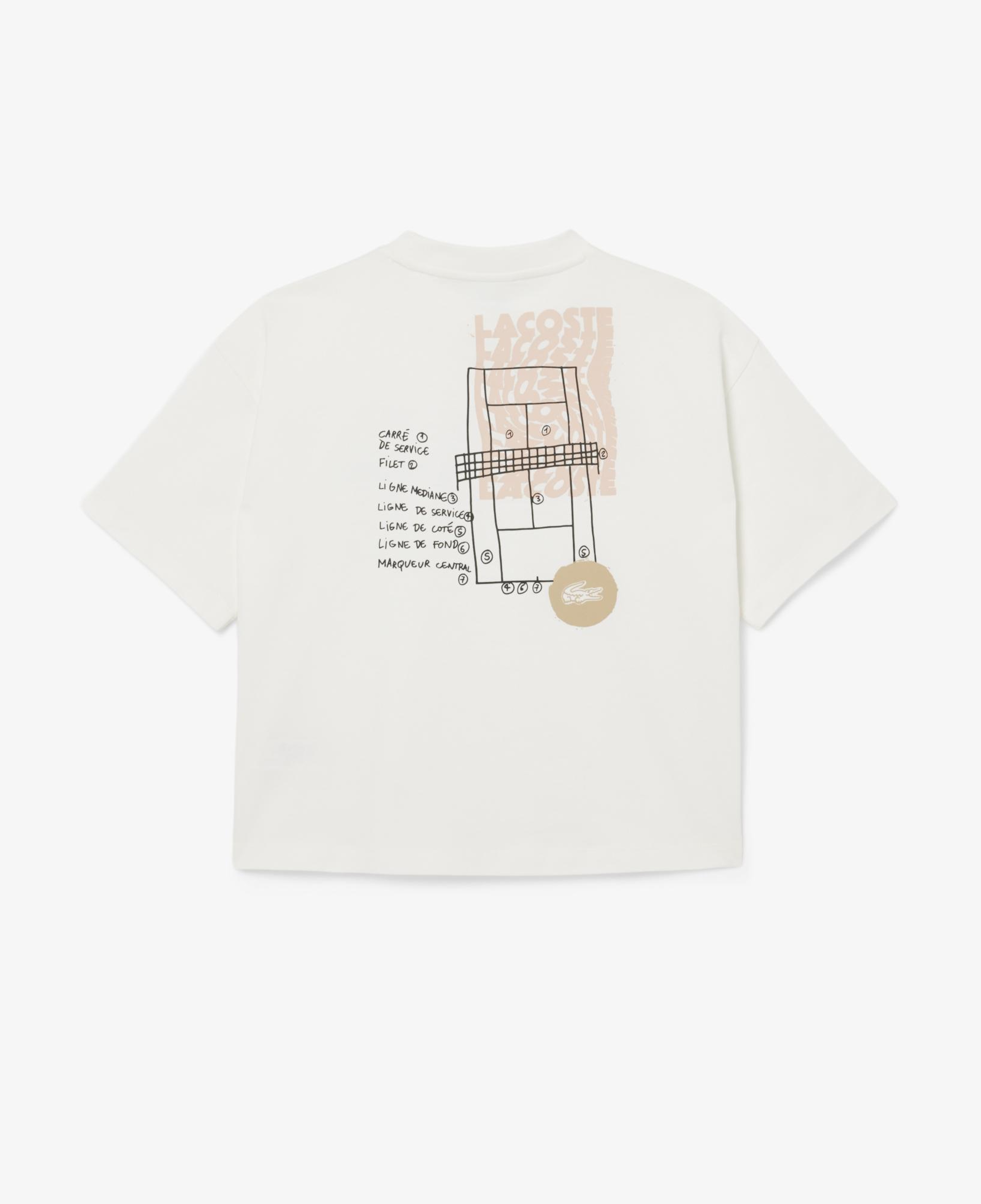 Kız Çocuk Bisiklet Yaka Baskılı Beyaz T-Shirt