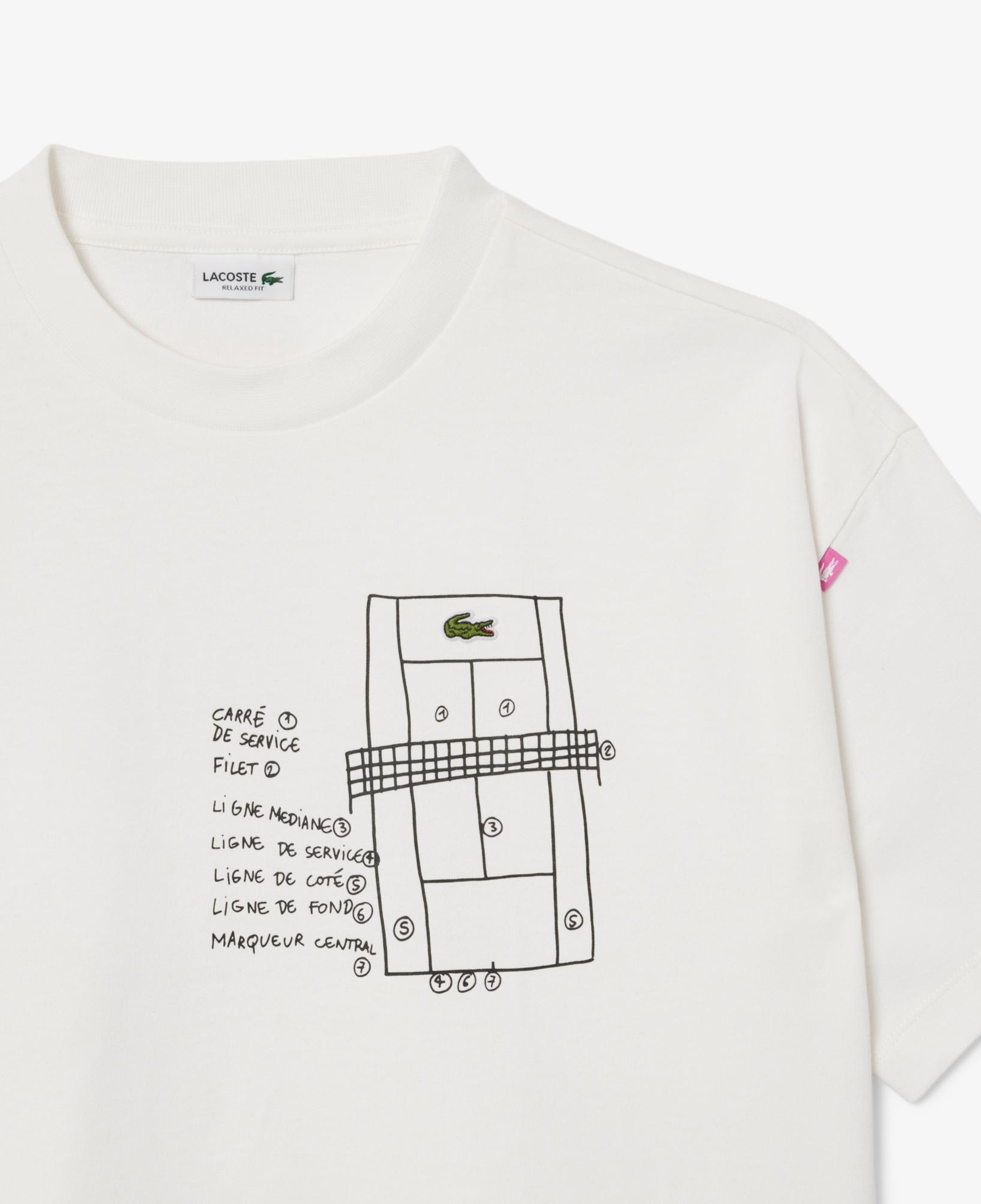 Kız Çocuk Bisiklet Yaka Baskılı Beyaz T-Shirt