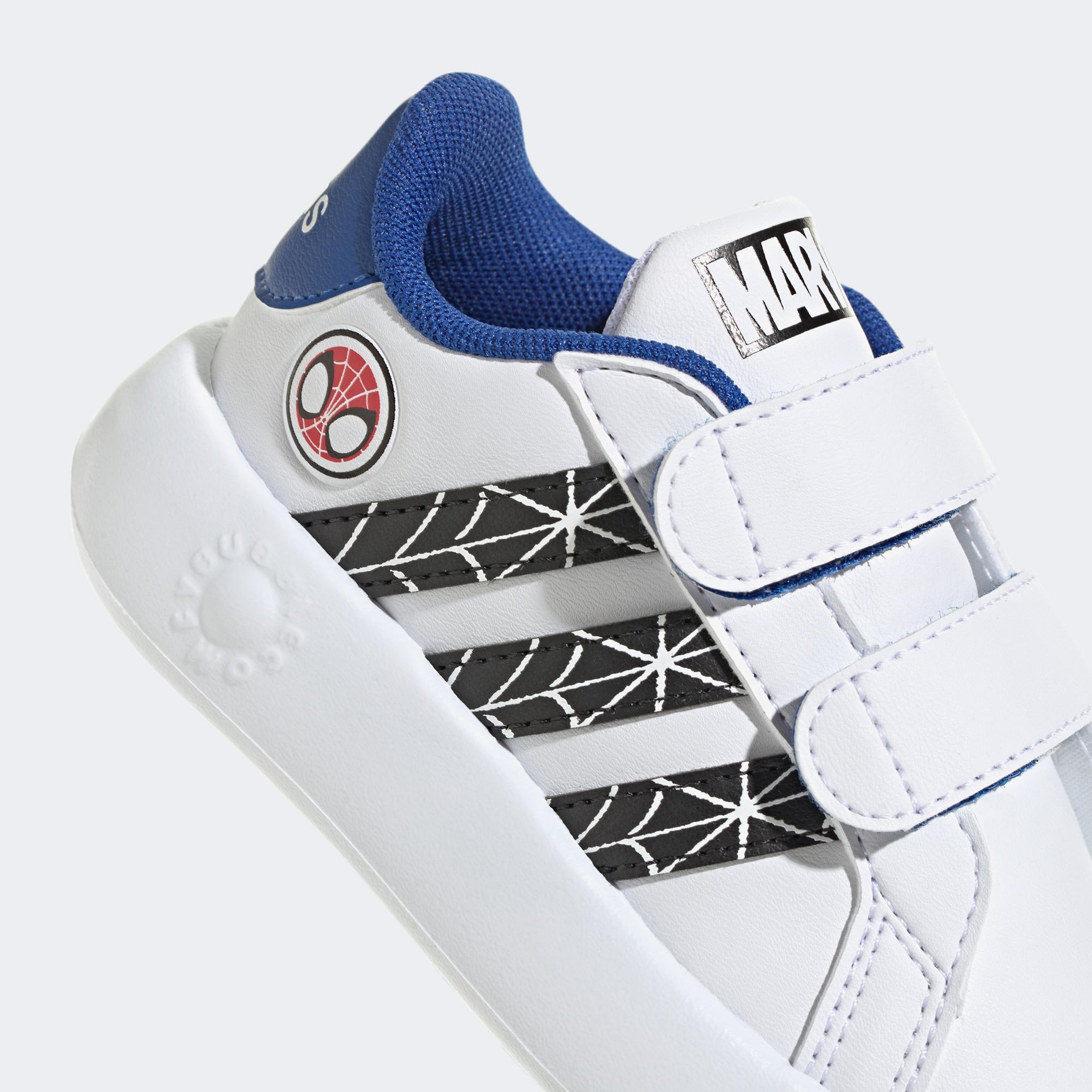 adidas Spider-Man Grand Court Bebek Beyaz Spor Ayakkabı