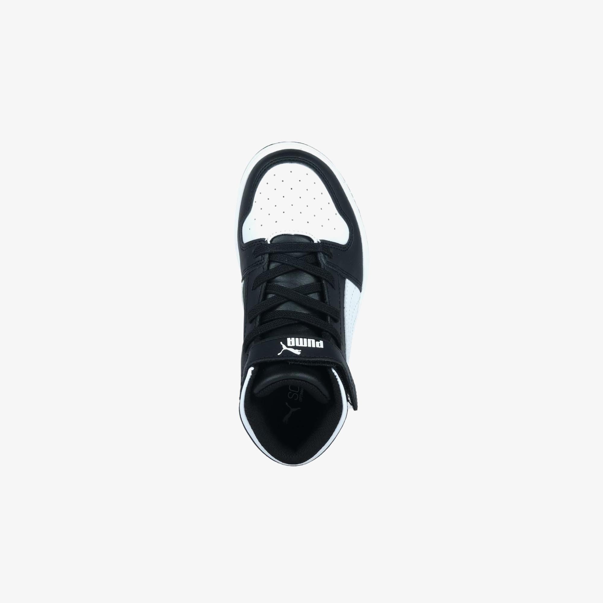 Puma Rebound Layup Çocuk Siyah/Beyaz Spor Ayakkabı
