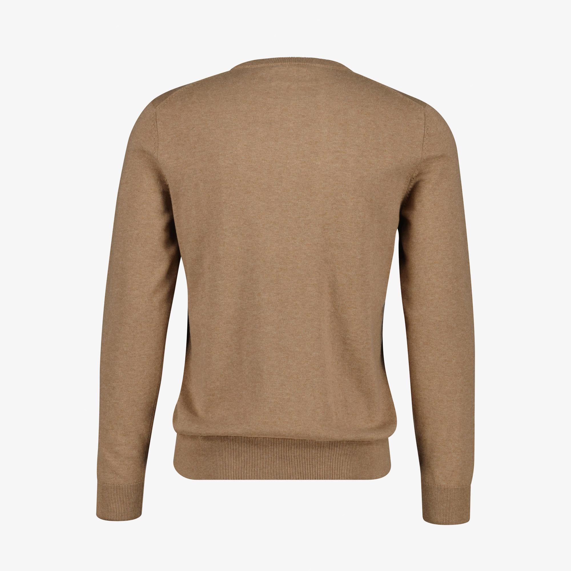 Gant Erkek Bej Regular Fit Bisiklet Yaka Kazak