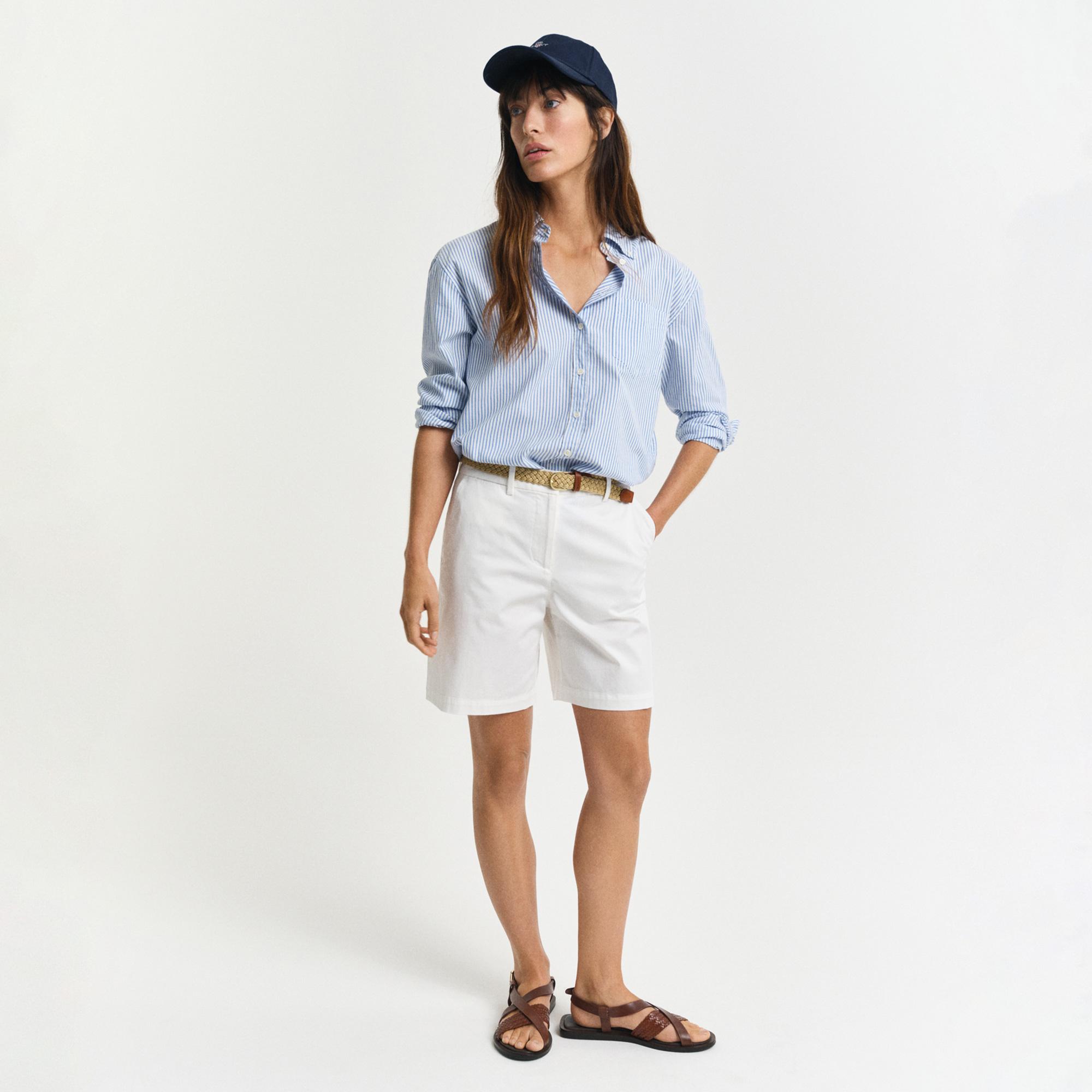GANT Kadın Beyaz Regular Fit Şort