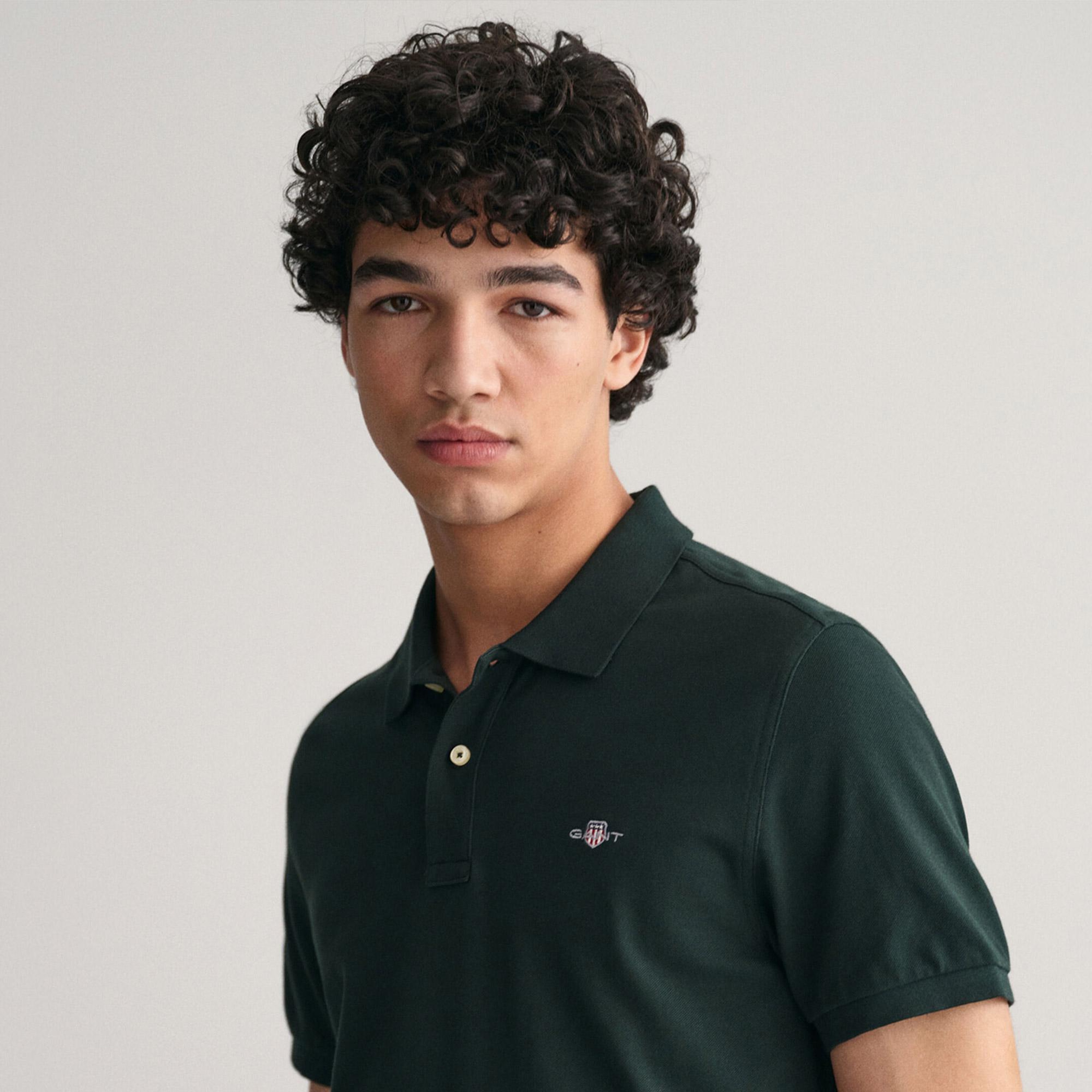 GANT Erkek Yeşil Regular Fit Polo