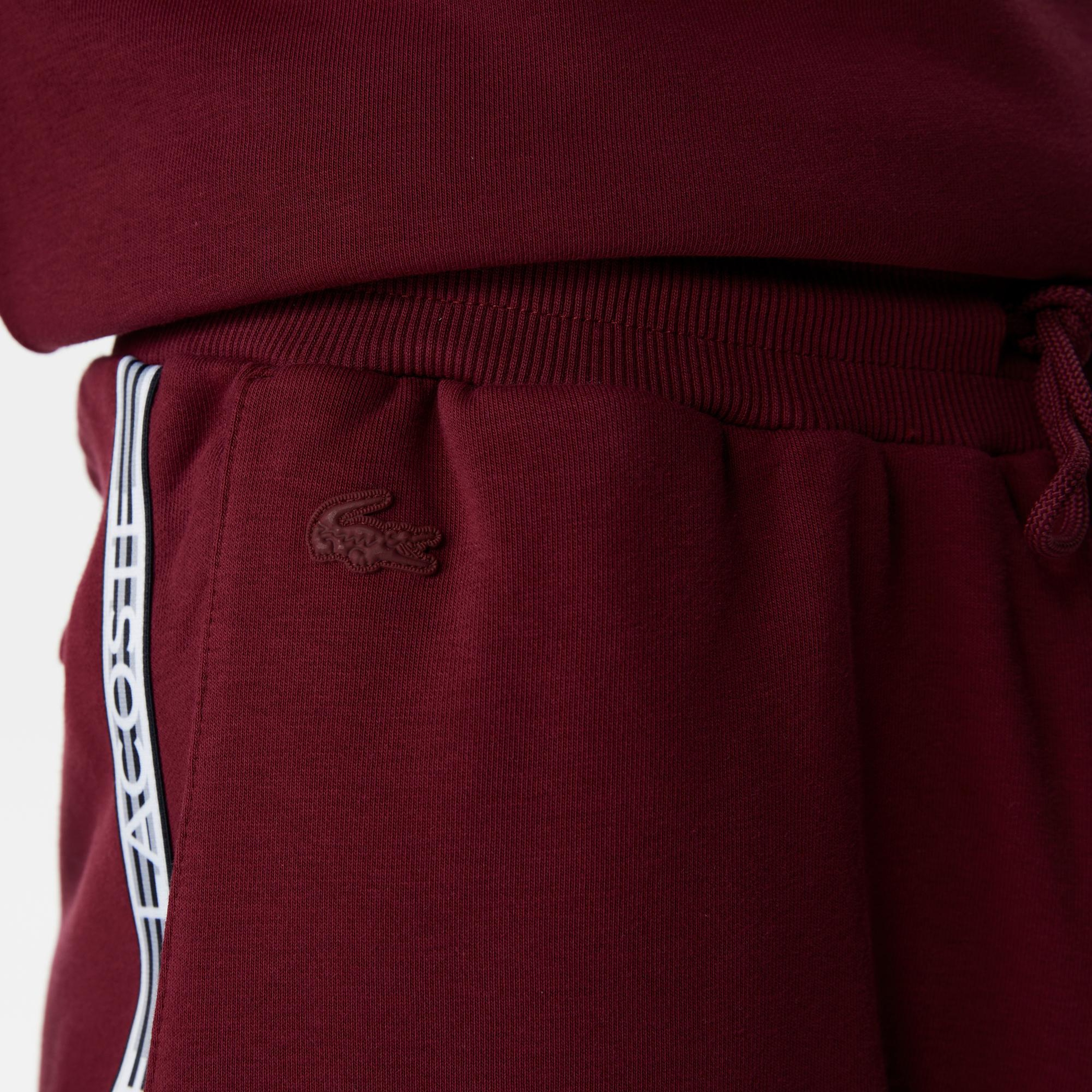 Erkek Relaxed Fit Baskılı Bordo Eşofman Altı