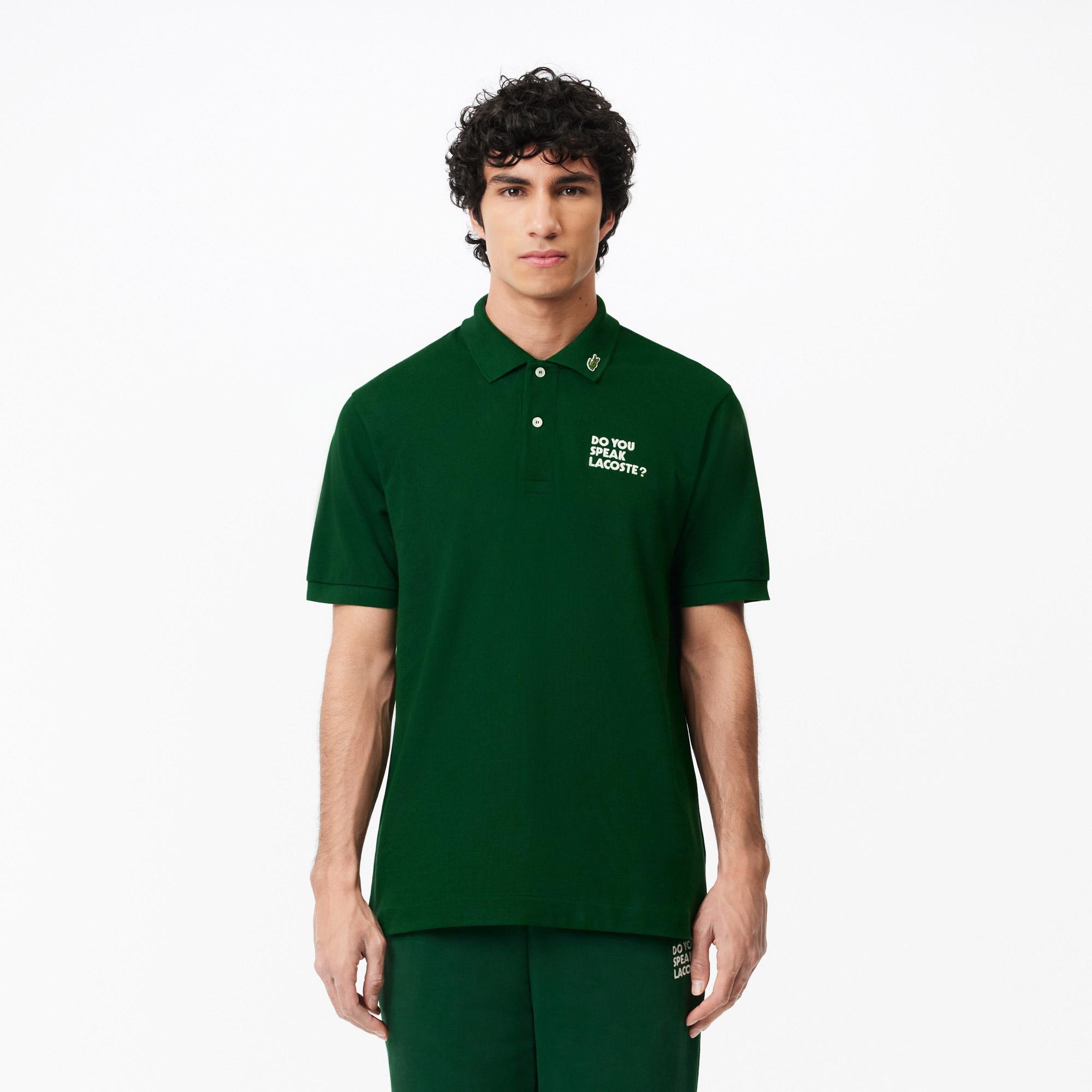 L.12.12 Erkek Classic Fit Organik Pamuk Yeşil Polo