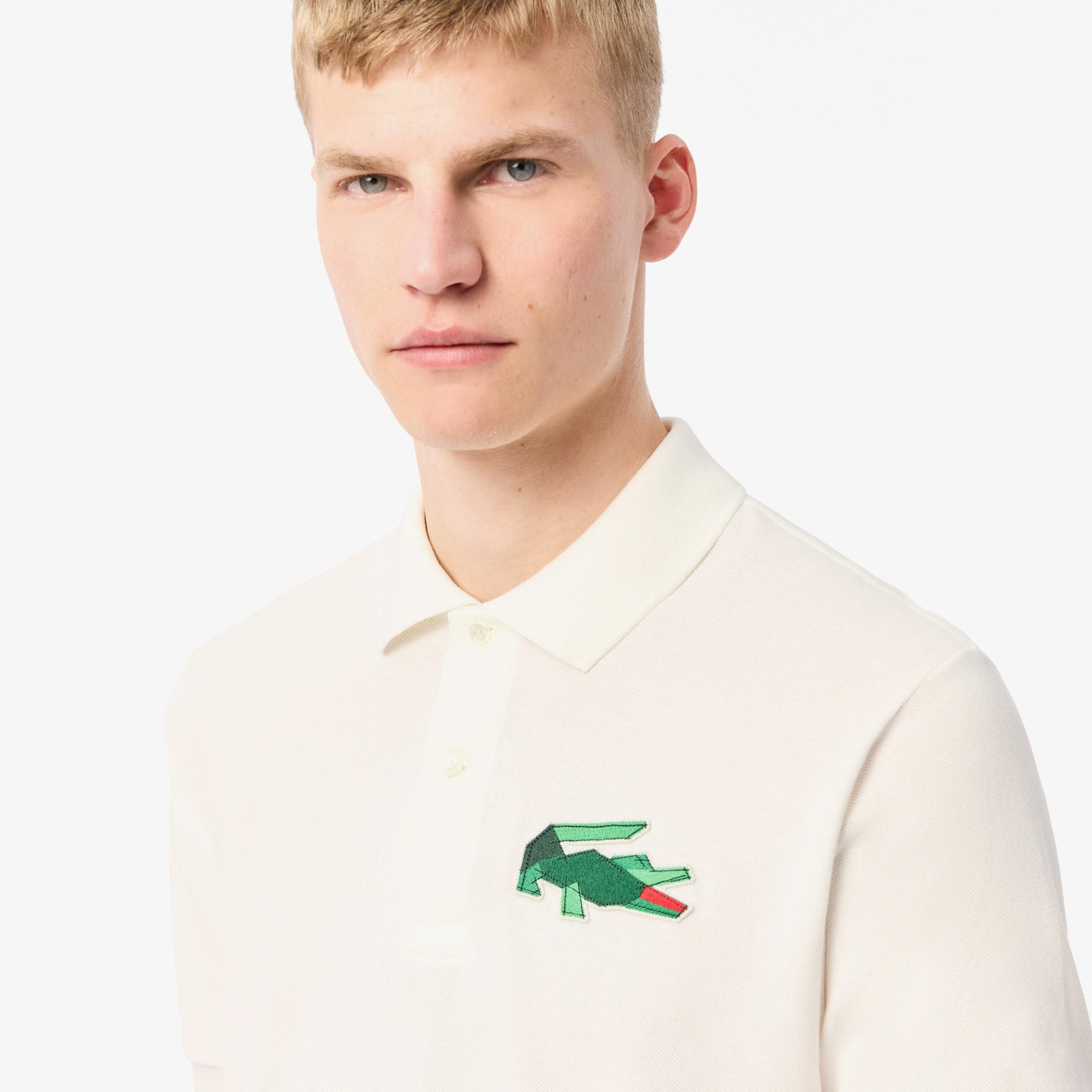 Erkek Classic Fit Beyaz Polo