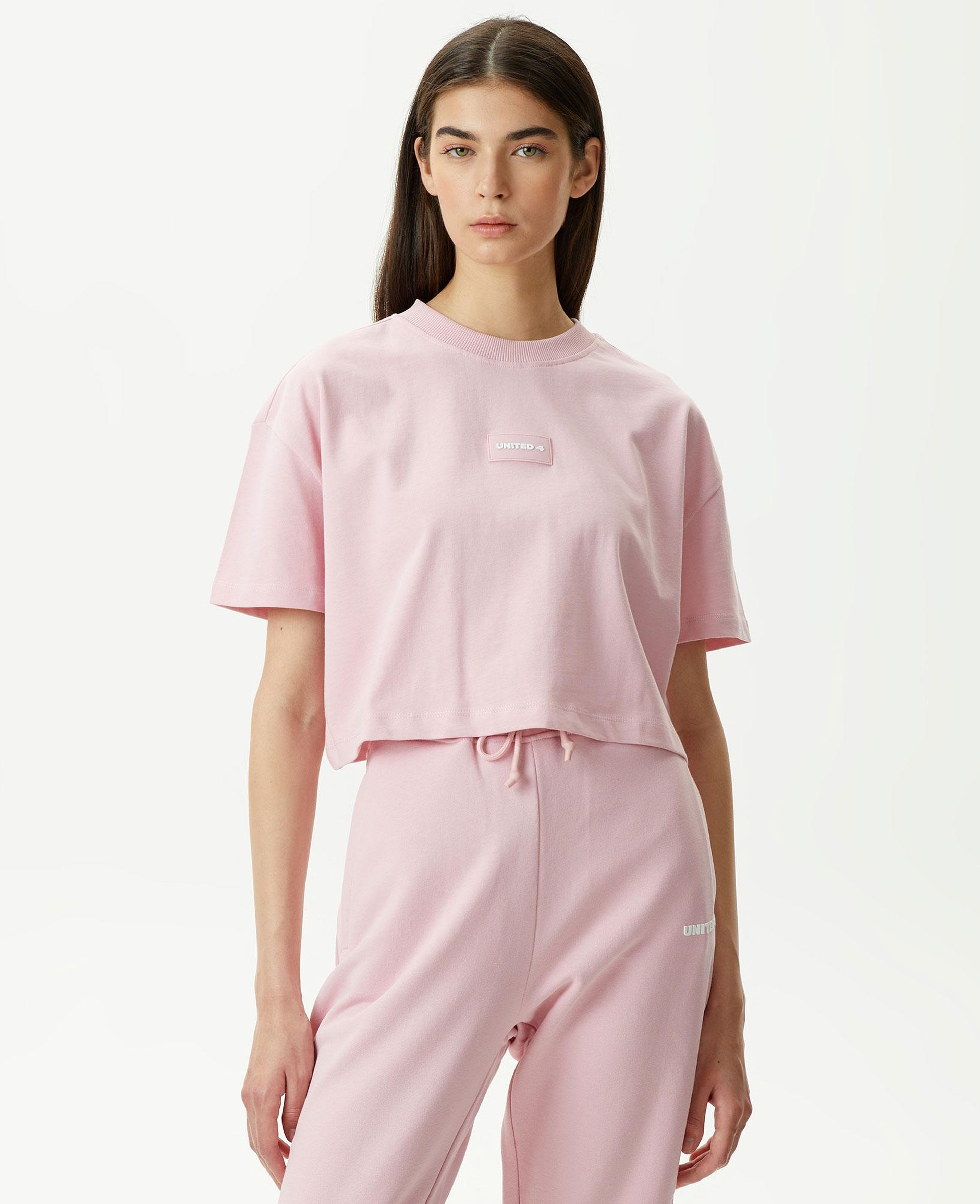UNITED4 Classic Kadın Pembe Crop T-Shirt