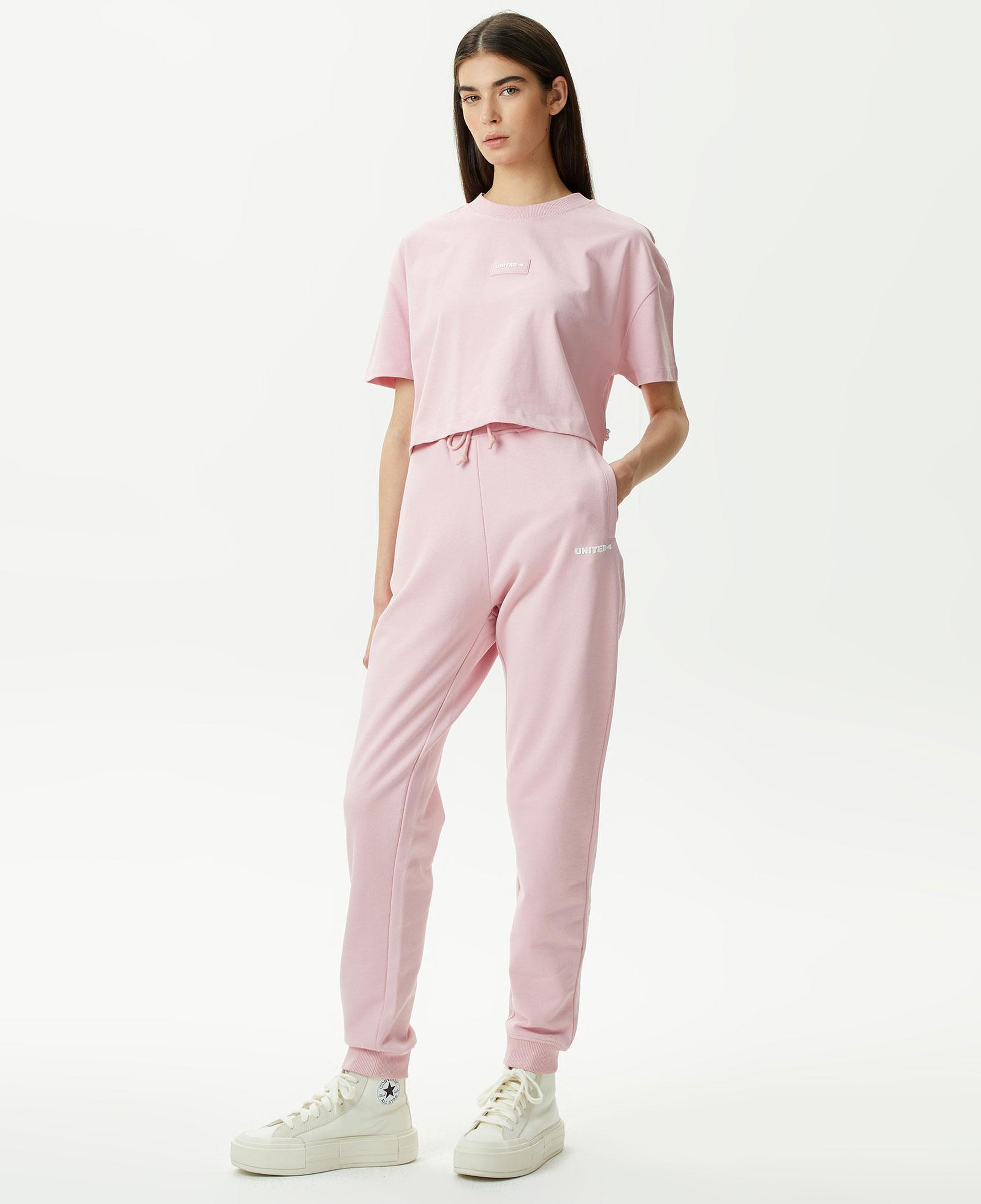 UNITED4 Classic Kadın Pembe Crop T-Shirt