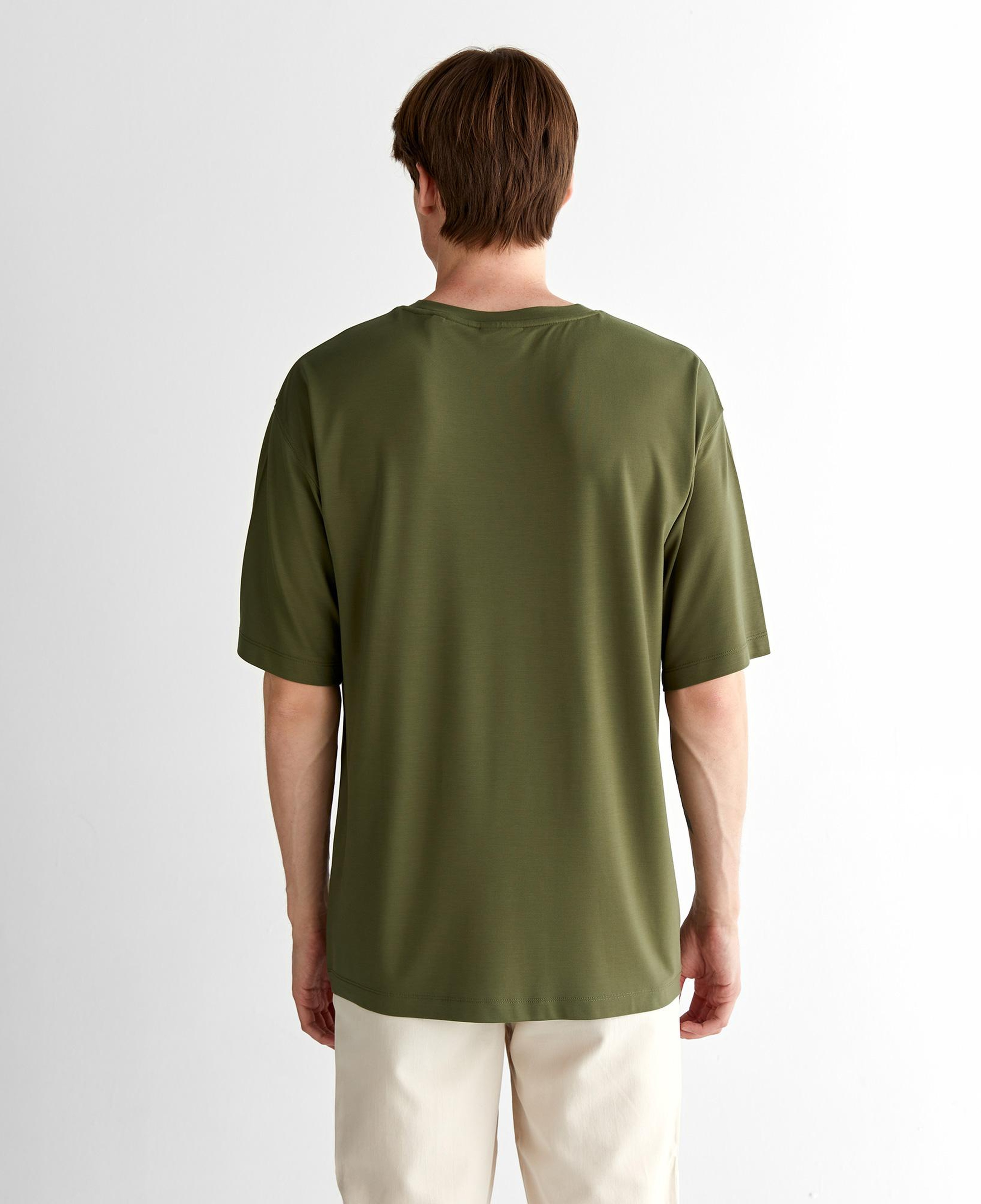 GANT Erkek Yeşil Relaxed Fit Bisiklet Yaka Logolu T-Shirt