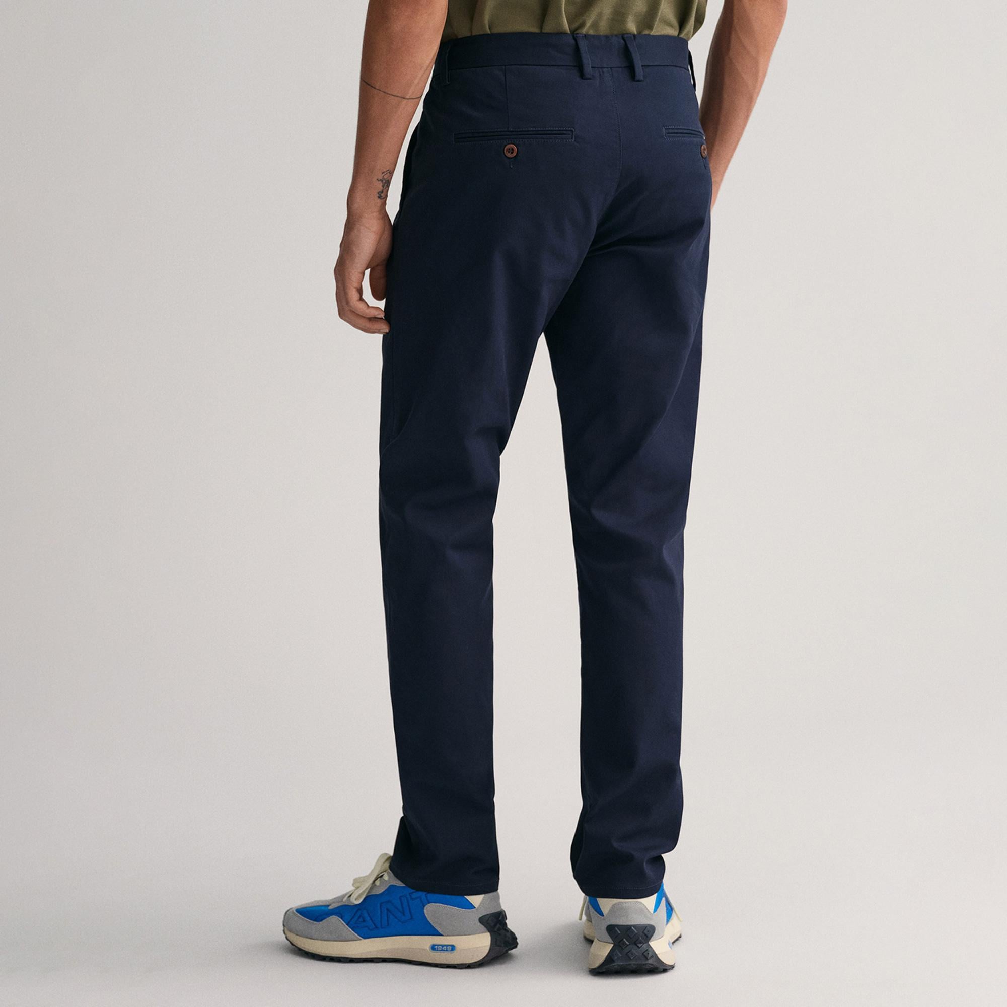 Gant Erkek Lacivert Slim Fit Chino Pantolon