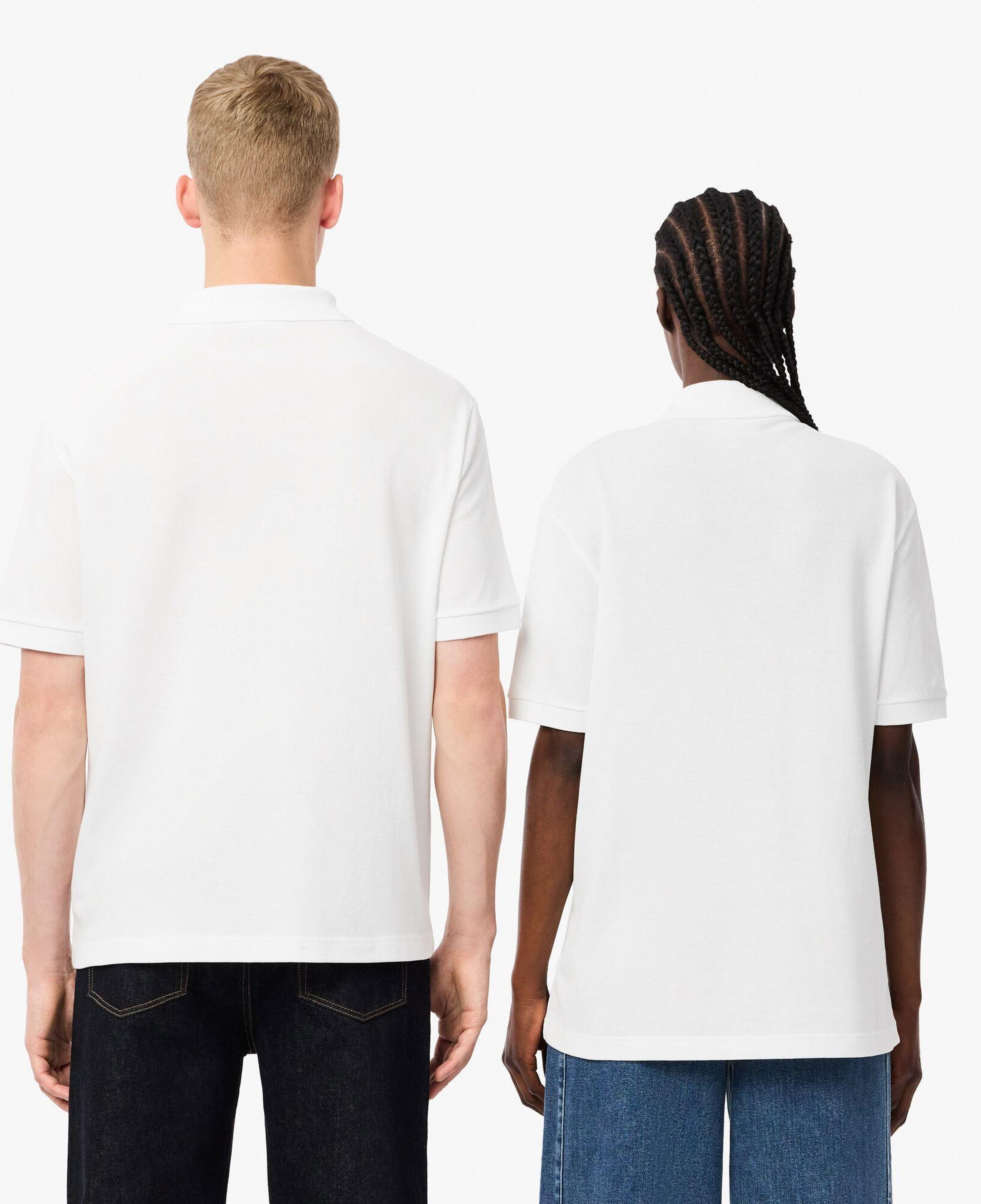Lacoste Ribbed Collar Unisex Beyaz Polo