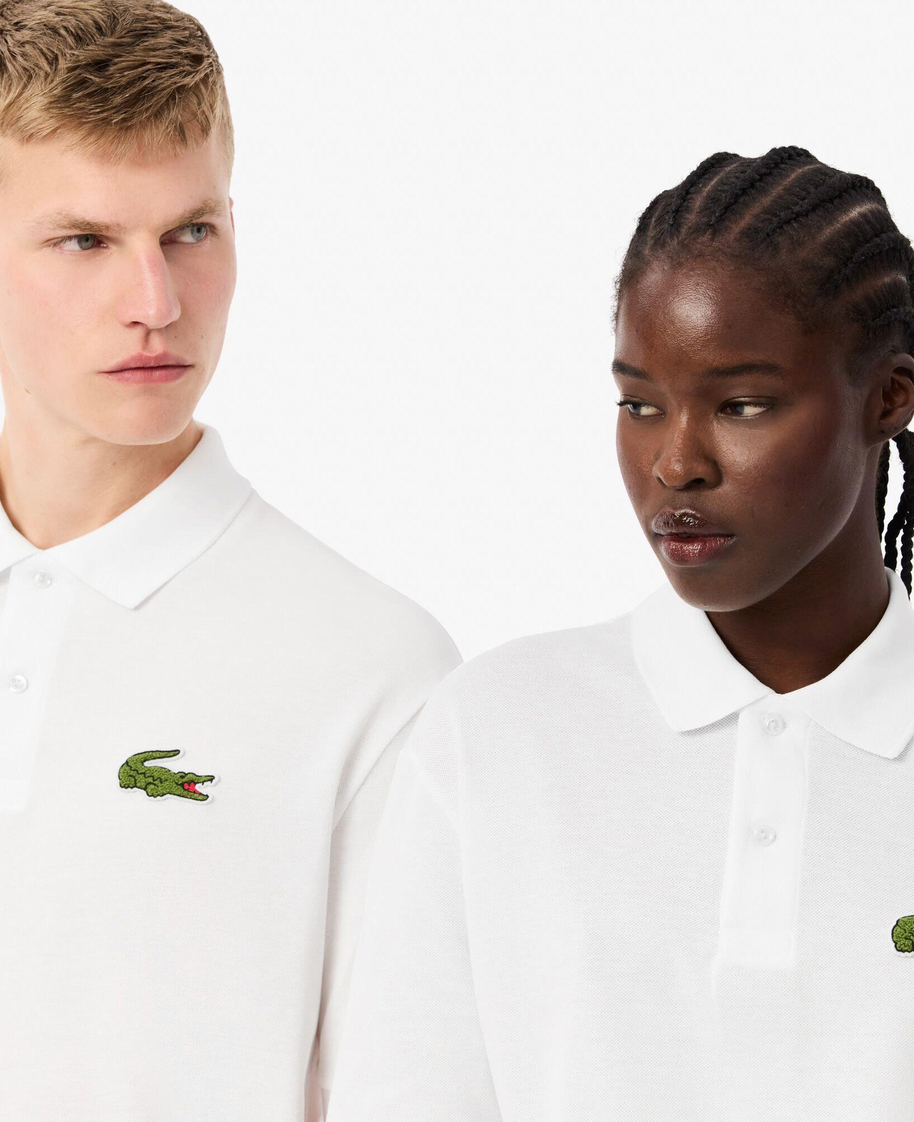 Lacoste Ribbed Collar Unisex Beyaz Polo