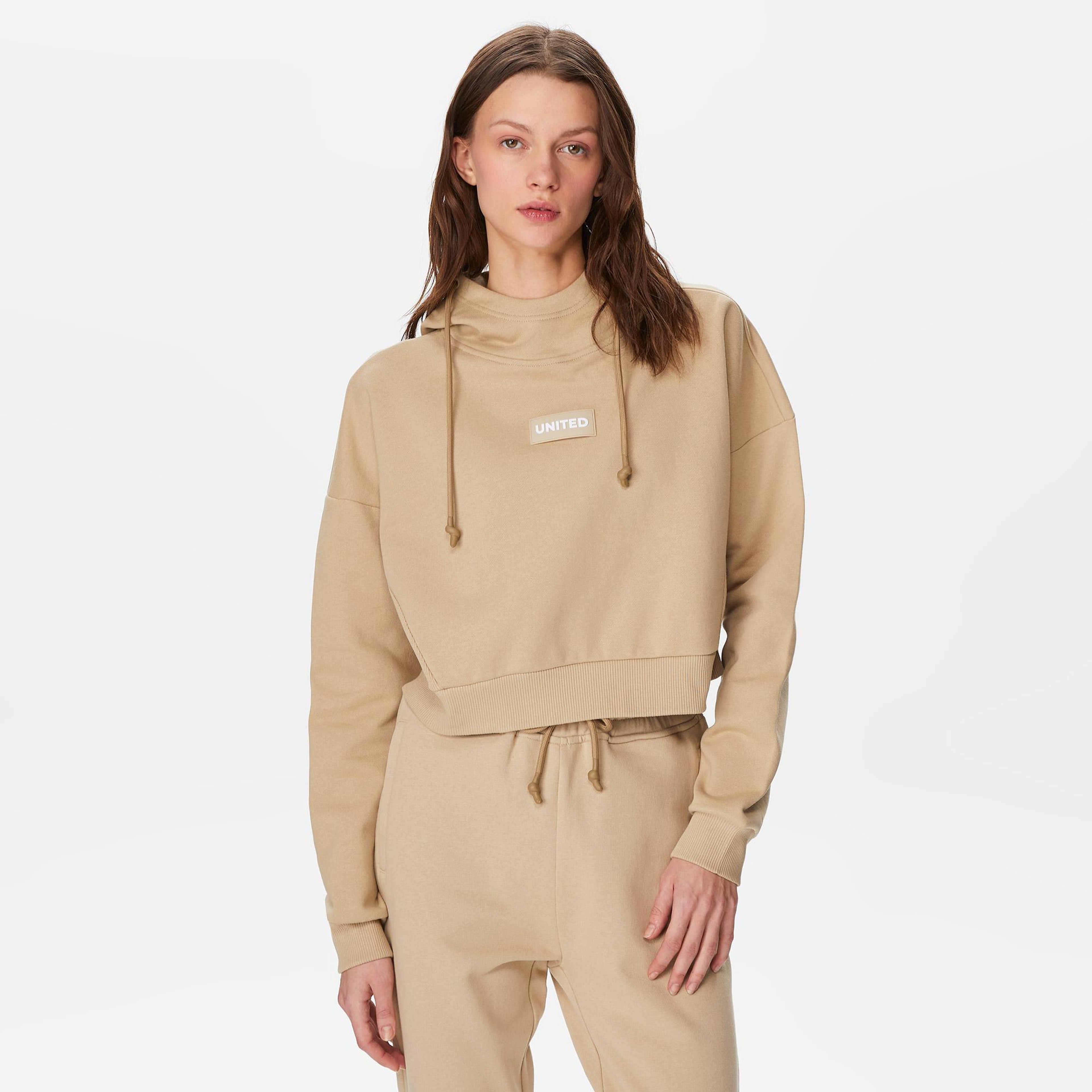 UNITED4 Kadın Krem Sweatshirt