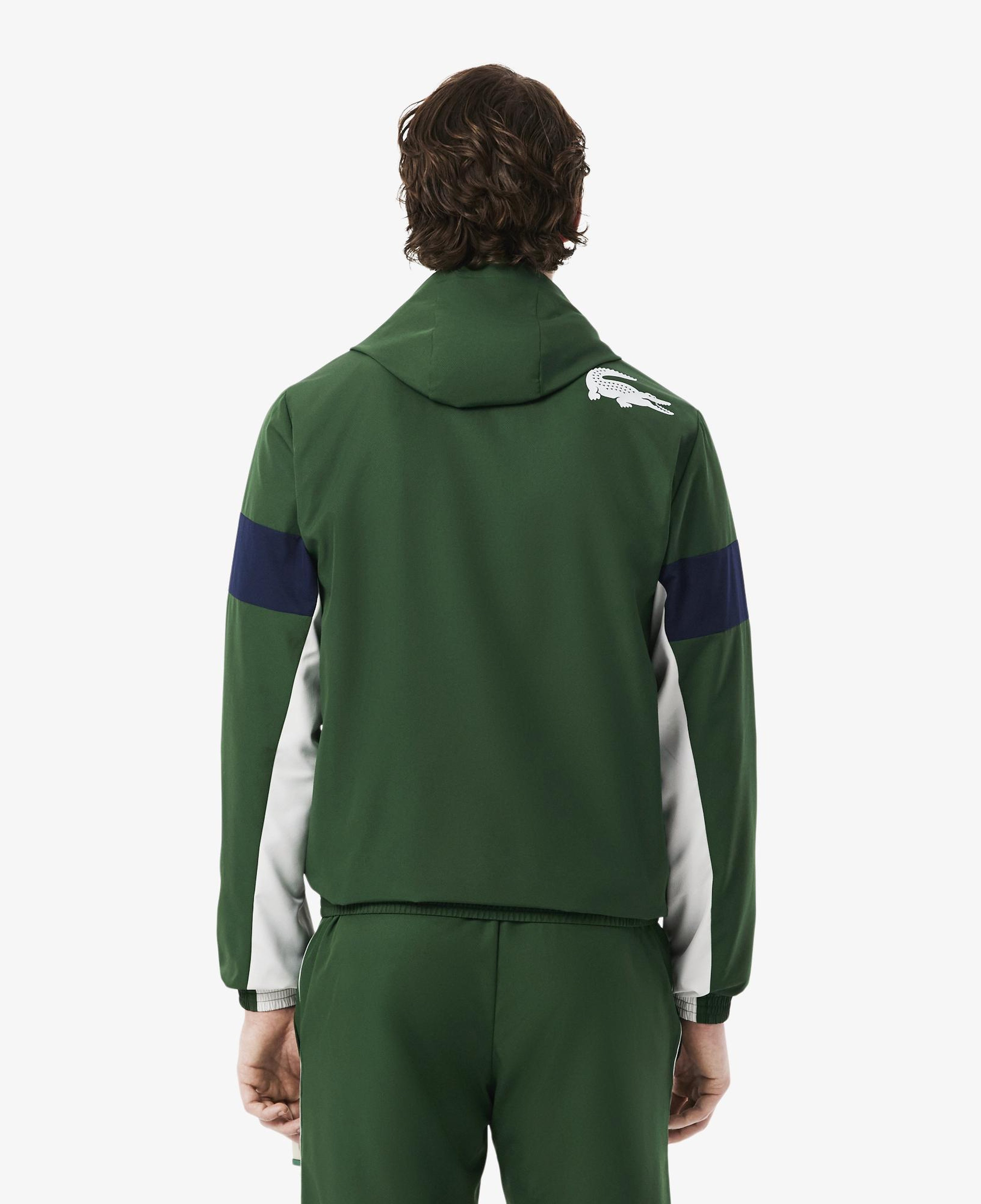 Lacoste Erkek Regular Fit Kapüşonlu Renk Bloklu Yeşil Ceket