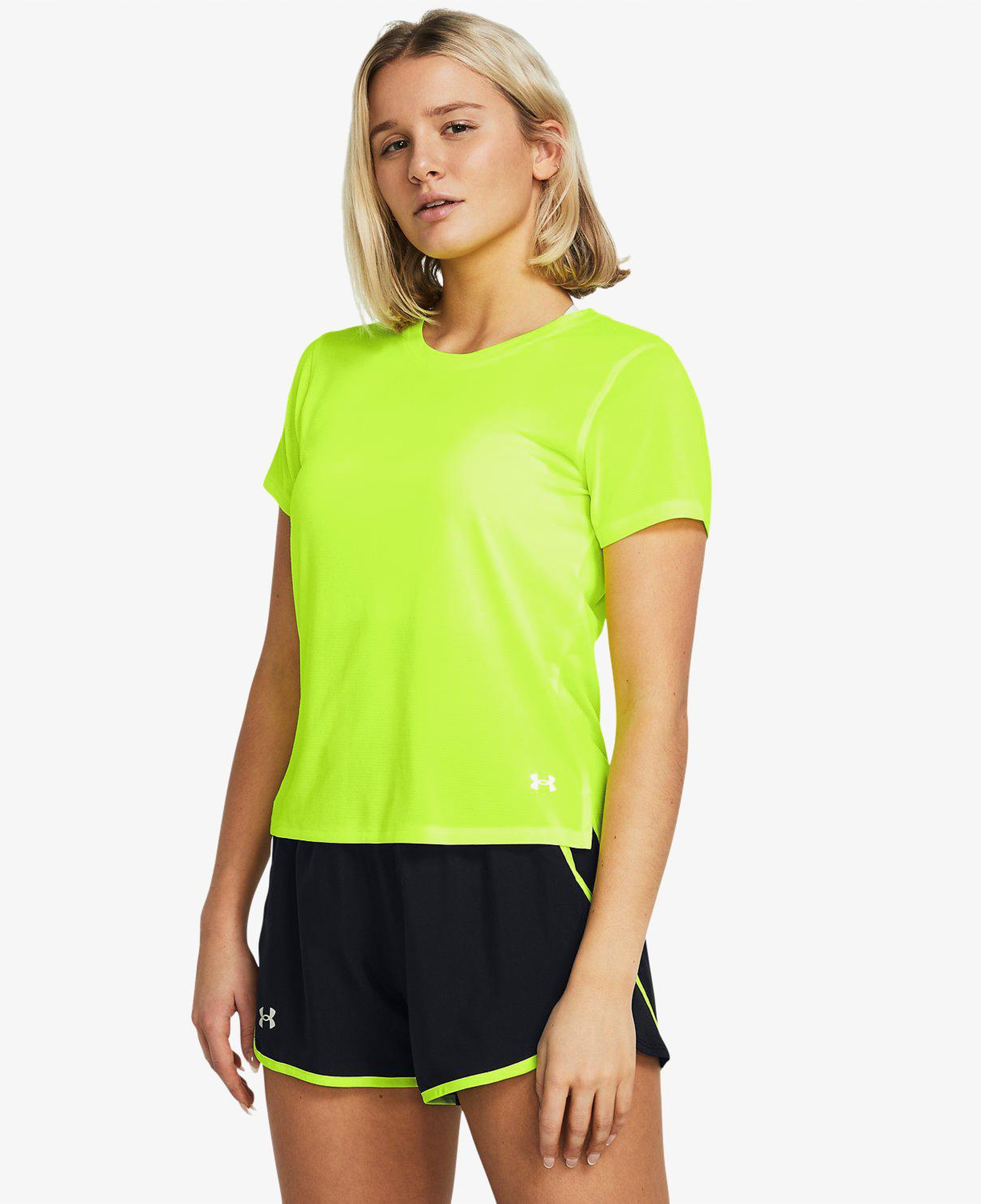 Under Armour Launch Kadın Sarı Günlük Antrenman T-Shirt