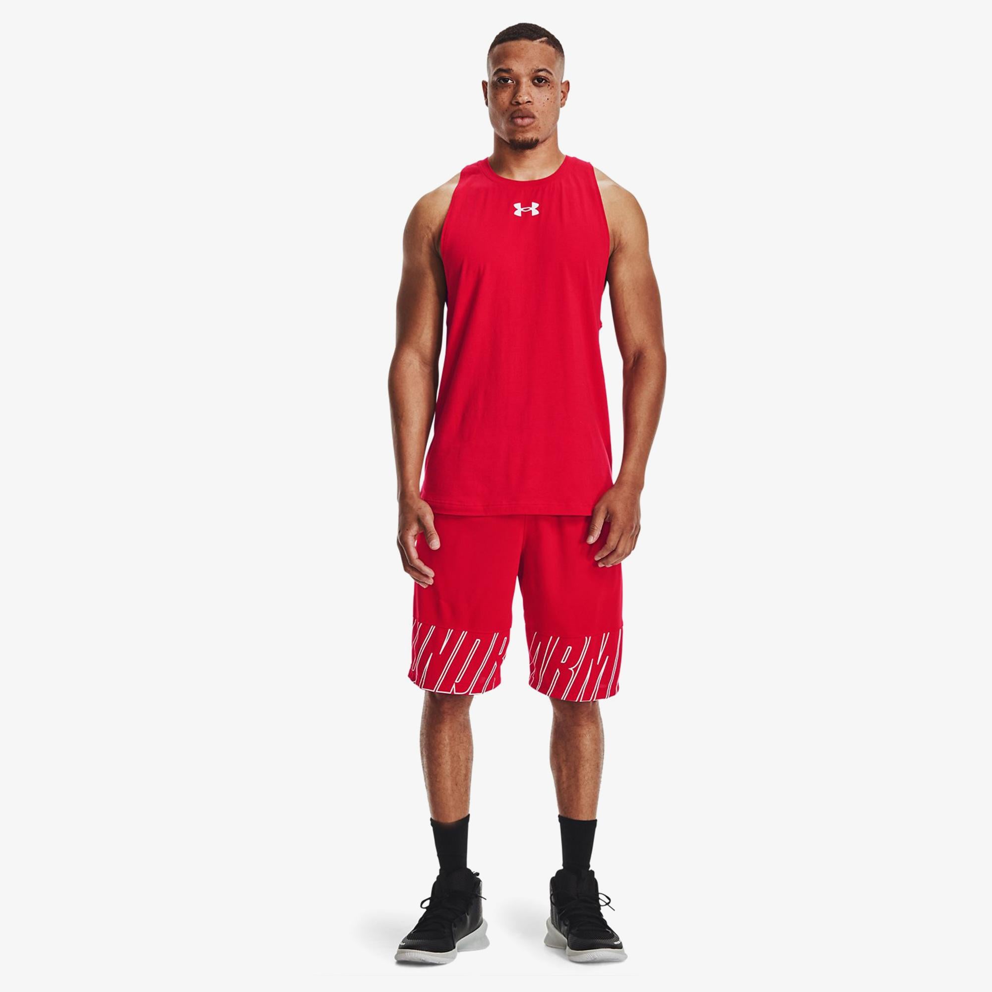 Under Armour Baseline Cotton Erkek Kırmızı Antrenman Atleti