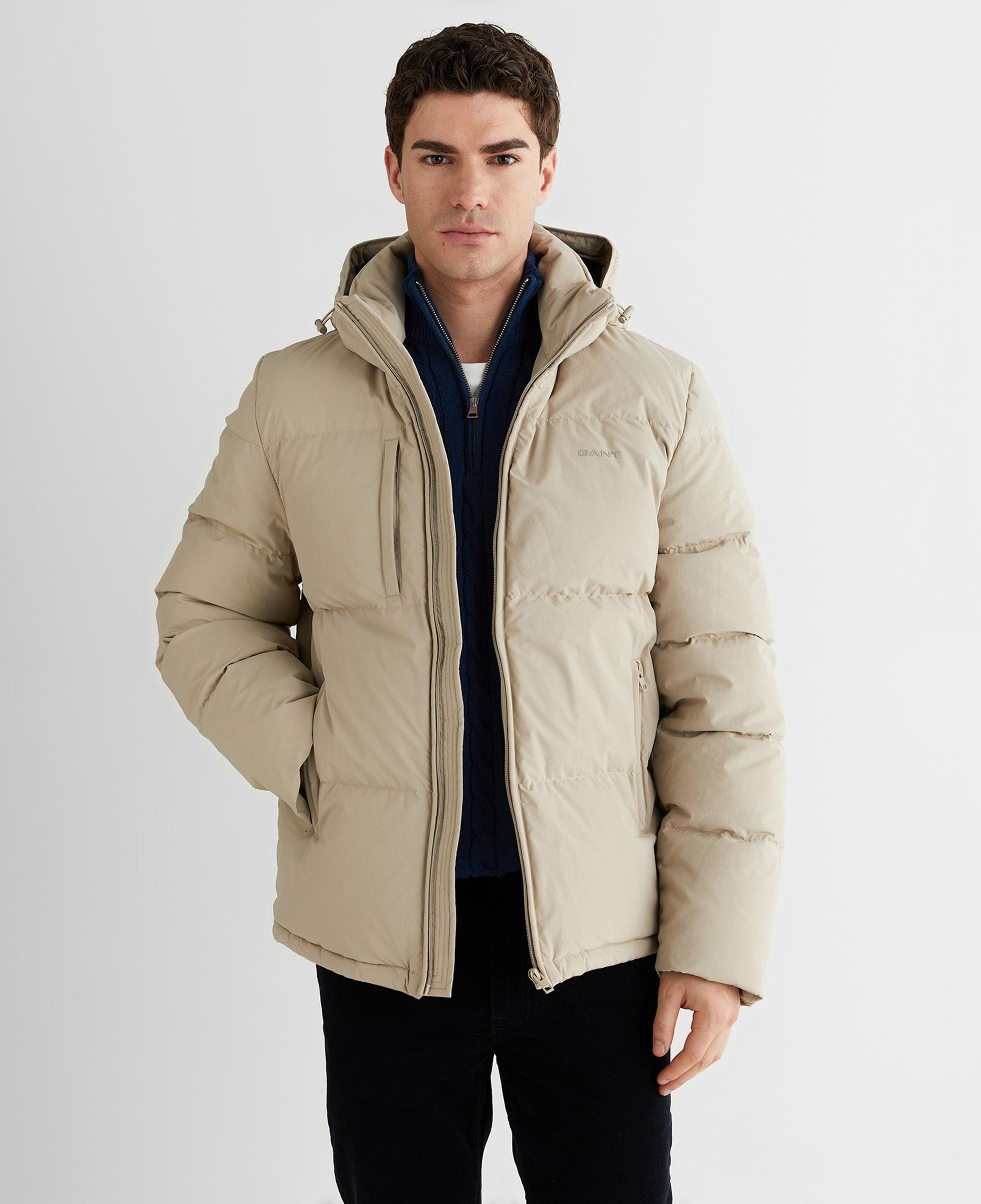 GANT Erkek Bej Regular Fit Fermuarlı Mont