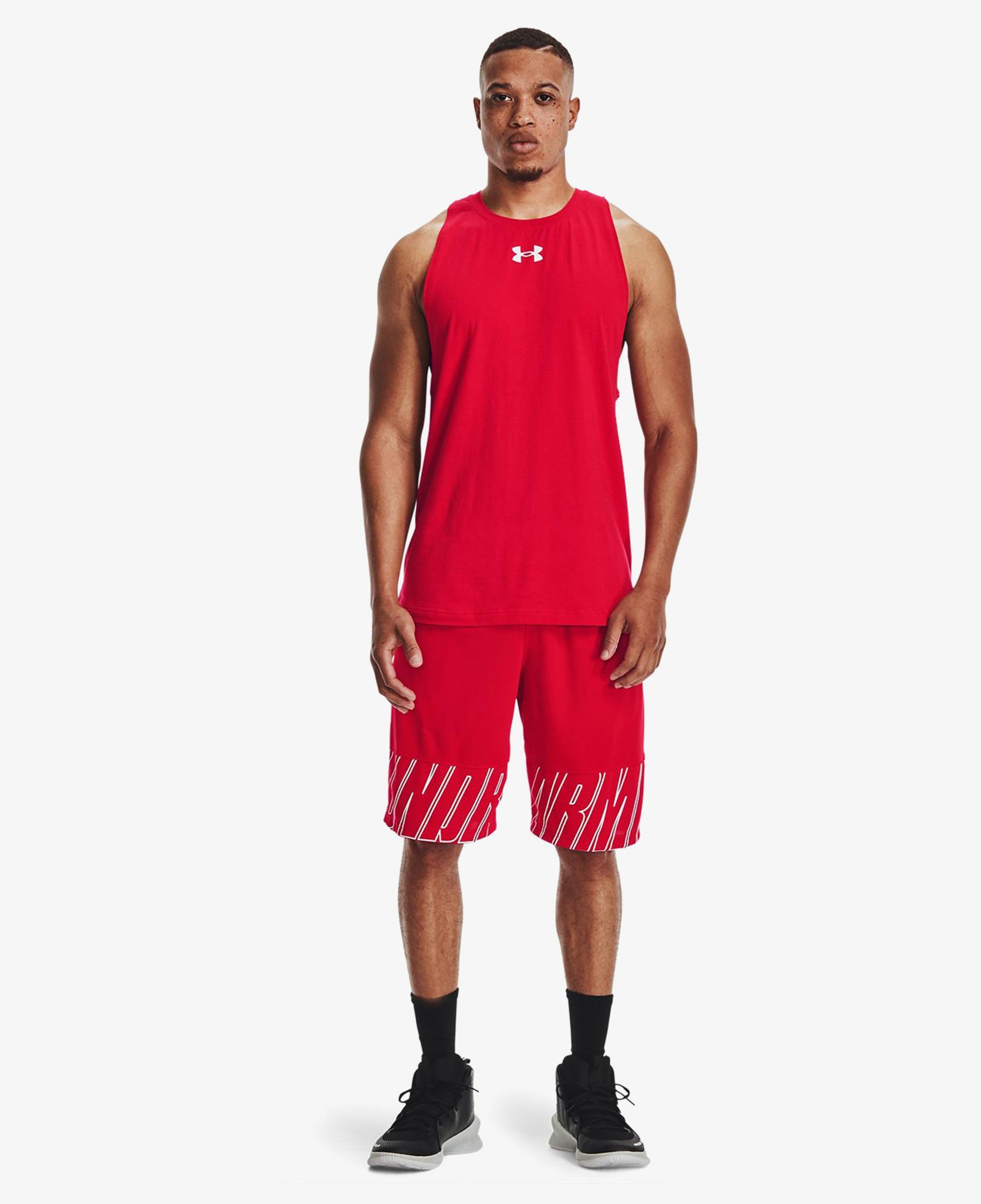 Under Armour Baseline Cotton Erkek Kırmızı Antrenman Atleti
