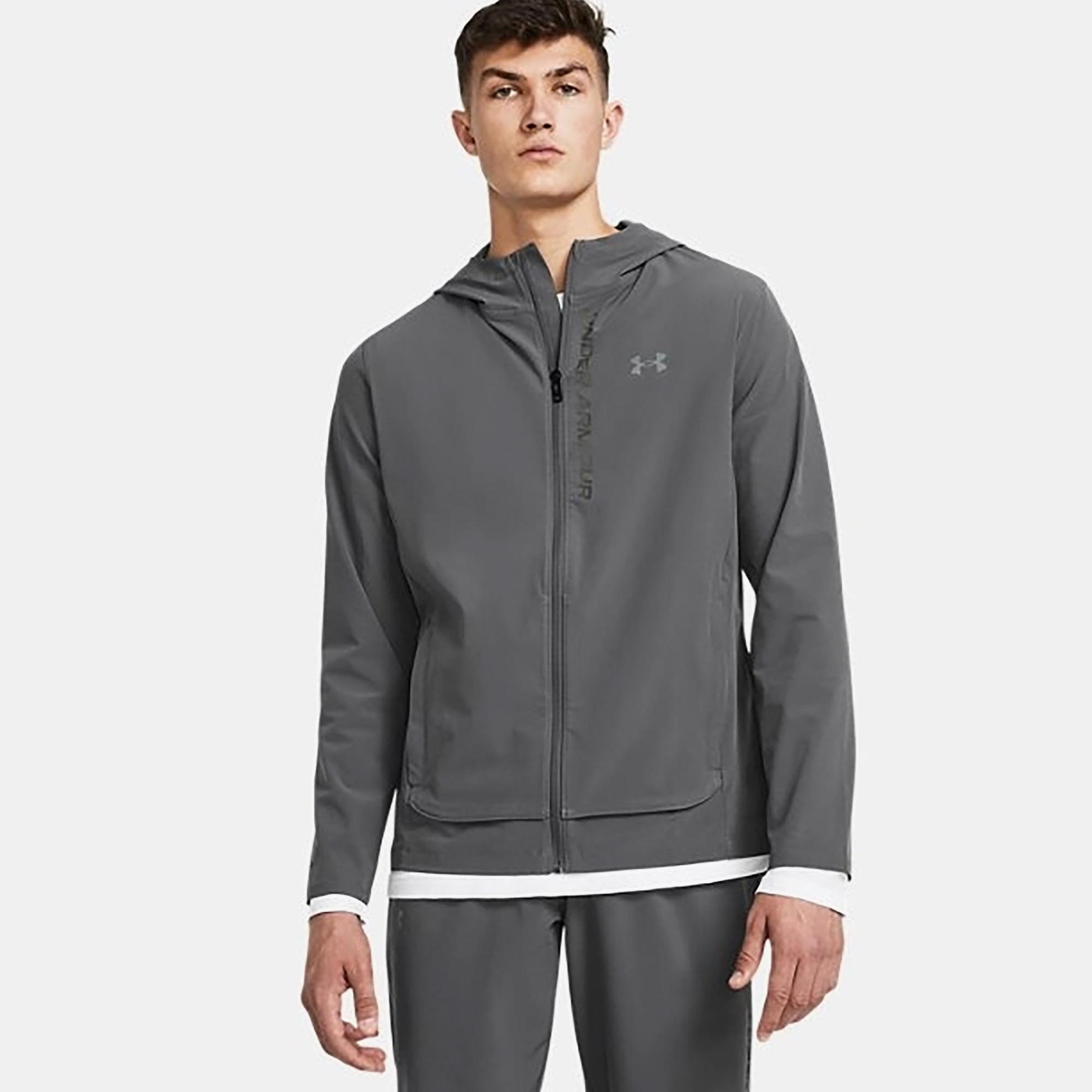 Under Armour Outrun The Erkek Gri Koşu Ceketi