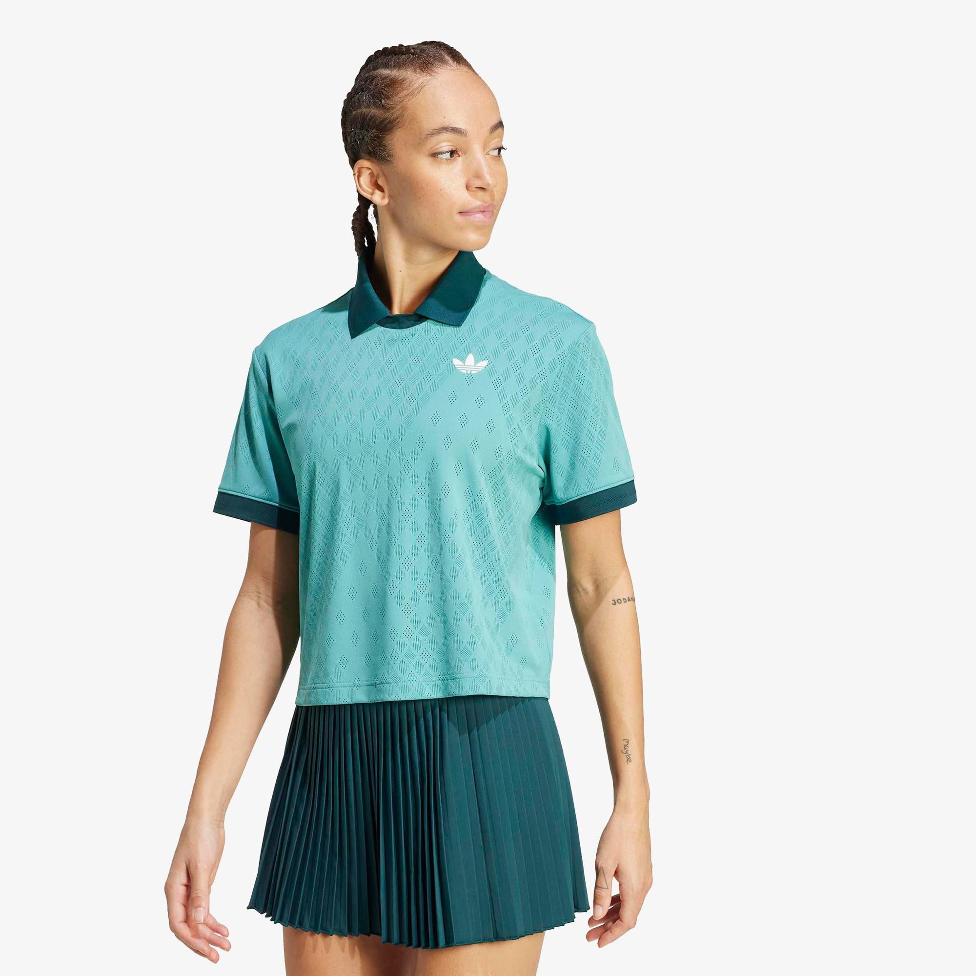 adidas Tennis Pro Climacool Kadın Yeşil Tenis Polo