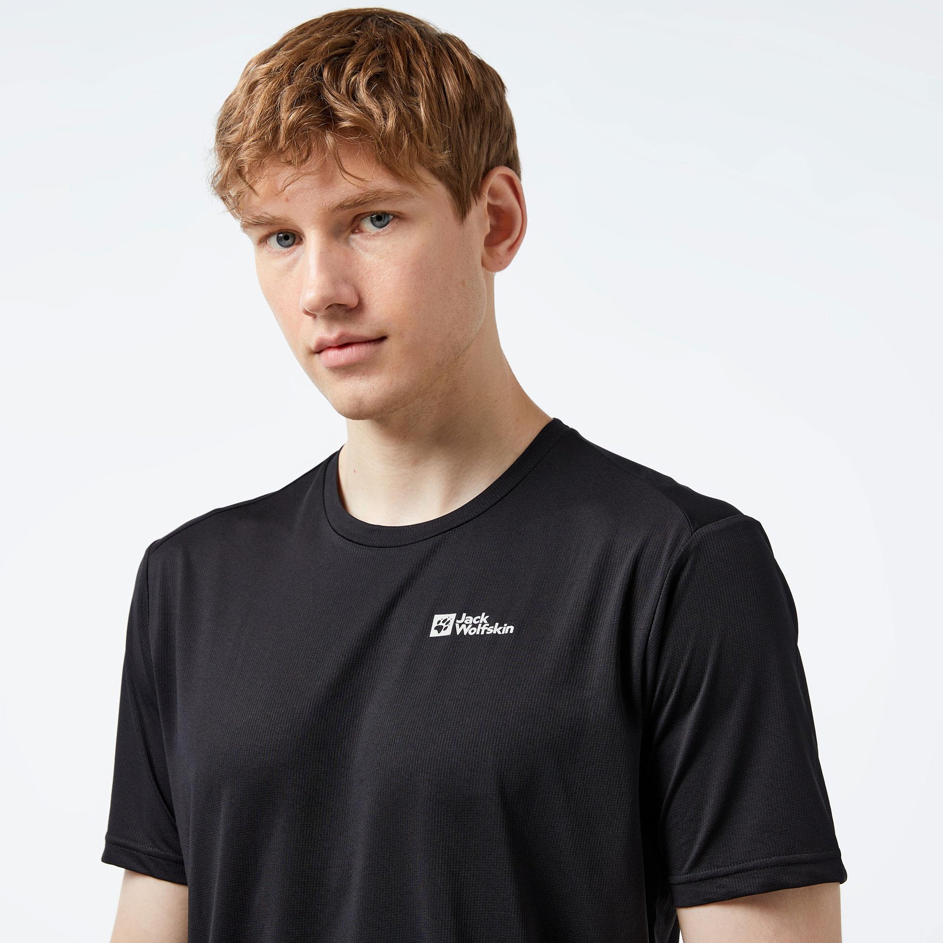 Jack Wolfskin Delgami Erkek Siyah T-Shirt